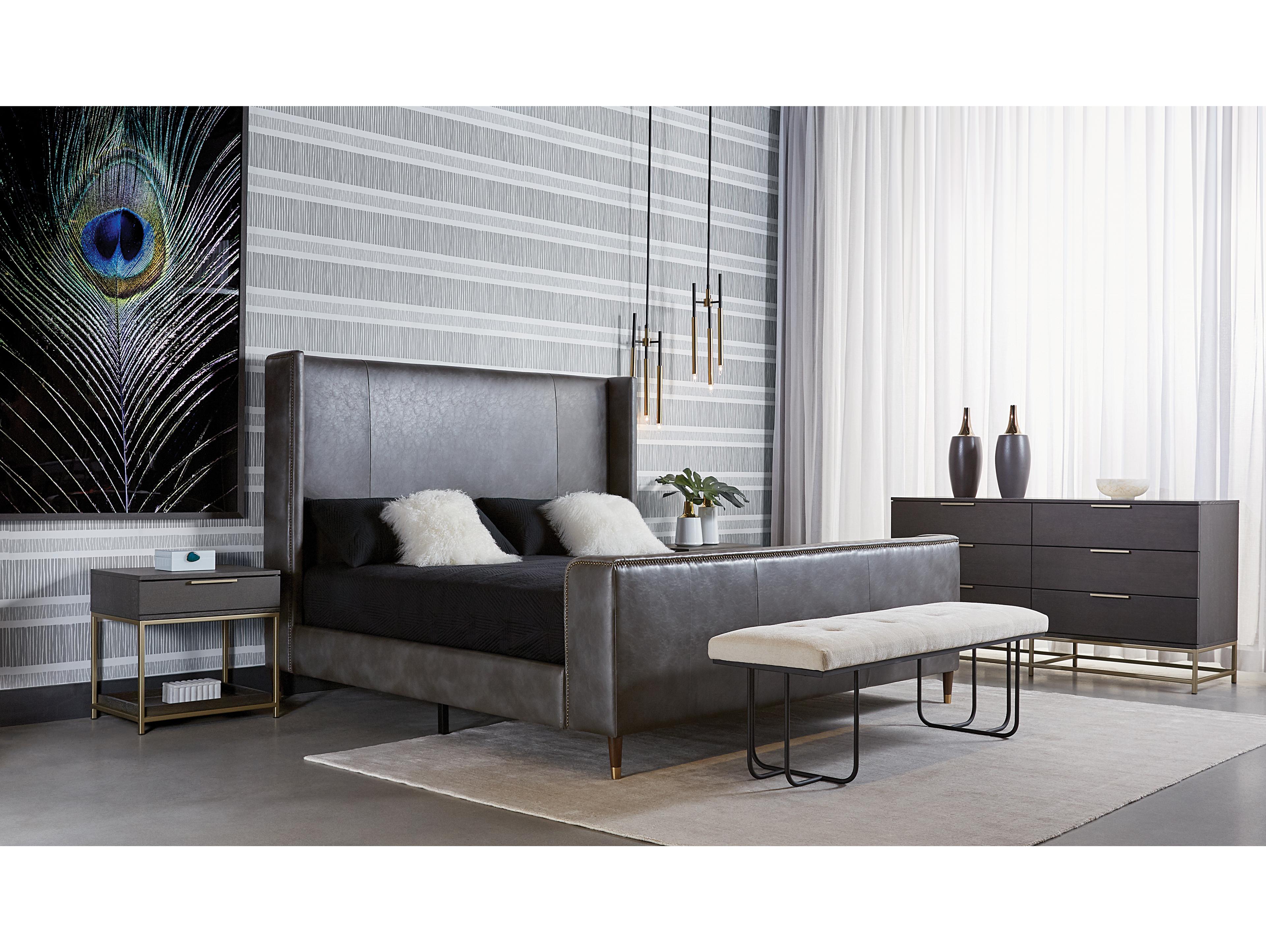 Sunpan Artezia Rebel 6-Drawers Gray Oak Wood Double Dresser