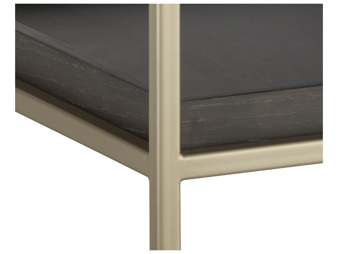 Sunpan Artezia Arden Square Marble Grey Gold End Table