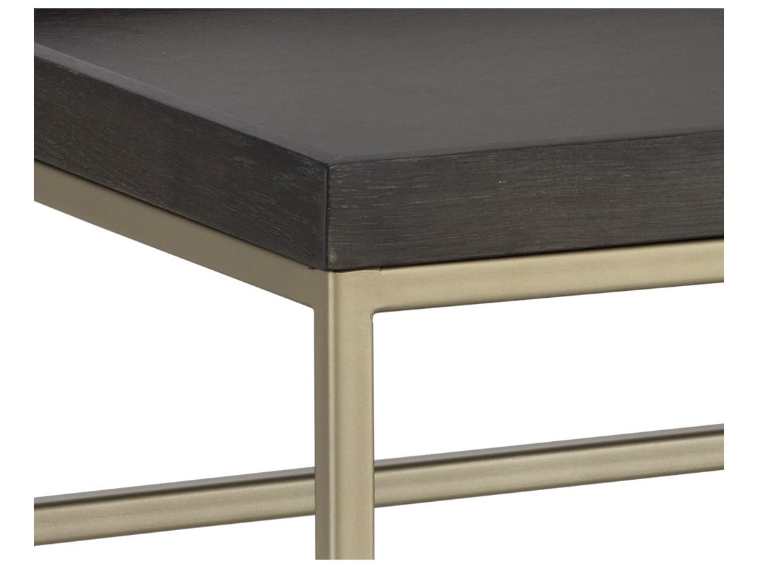 Sunpan Artezia Arden Rectangular Wood Grey Gold Coffee Table