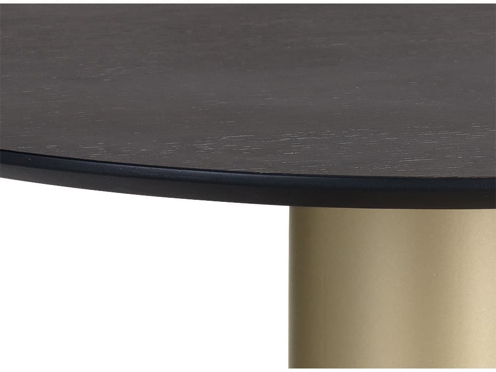 Sunpan Artezia Monaco Round Wood Grey Gold Coffee Table