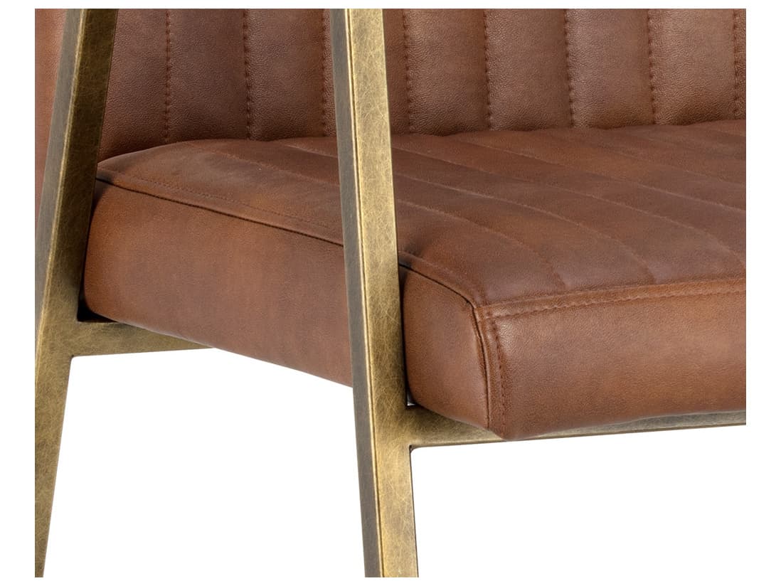 Sunpan Ikon Homer Brown Arm Dining Chair