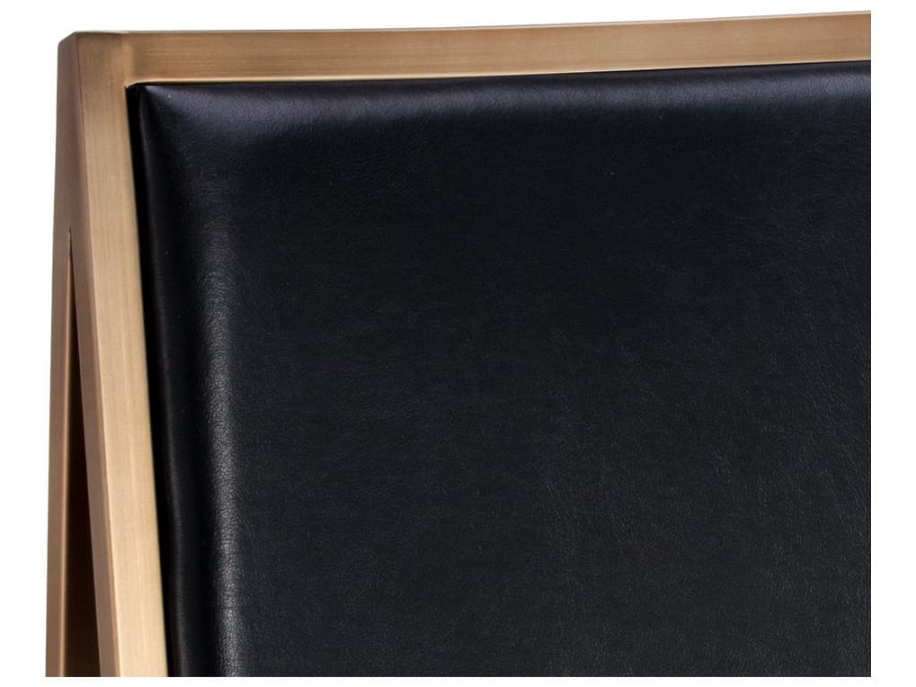 Sunpan Ikon Blair Dining Chair Antique Brass Cantina Black