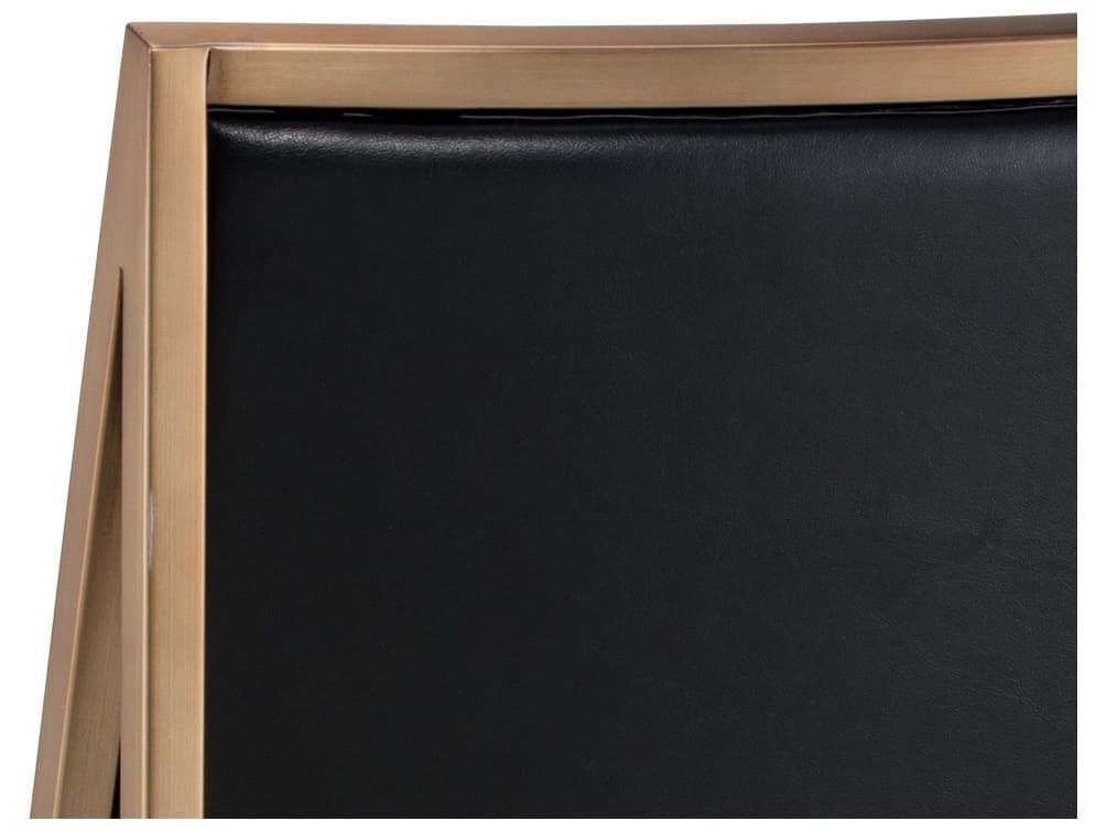 Sunpan Ikon Blair Dining Chair Antique Brass Cantina Black