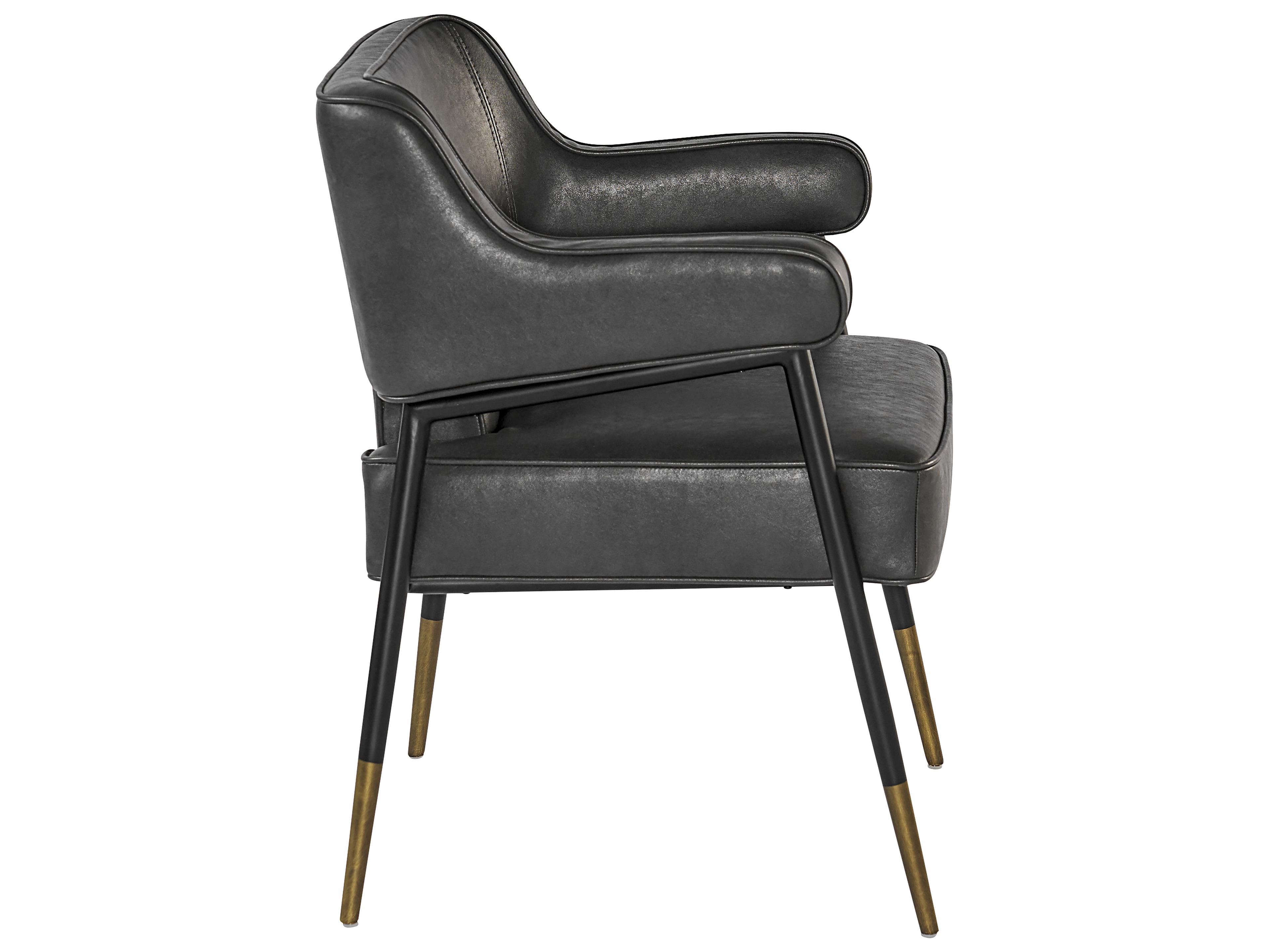 Sunpan Irongate Derome Gray Arm Dining Chair