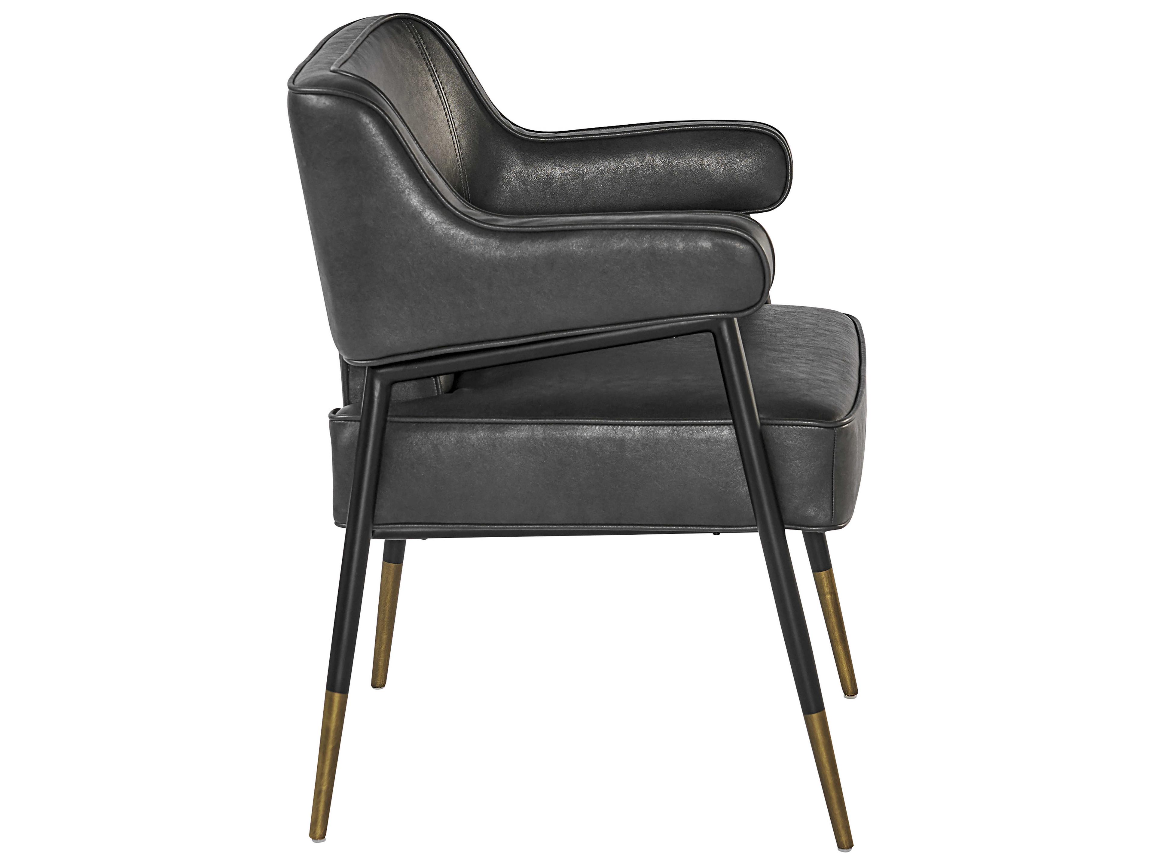 Sunpan Irongate Derome Gray Arm Dining Chair