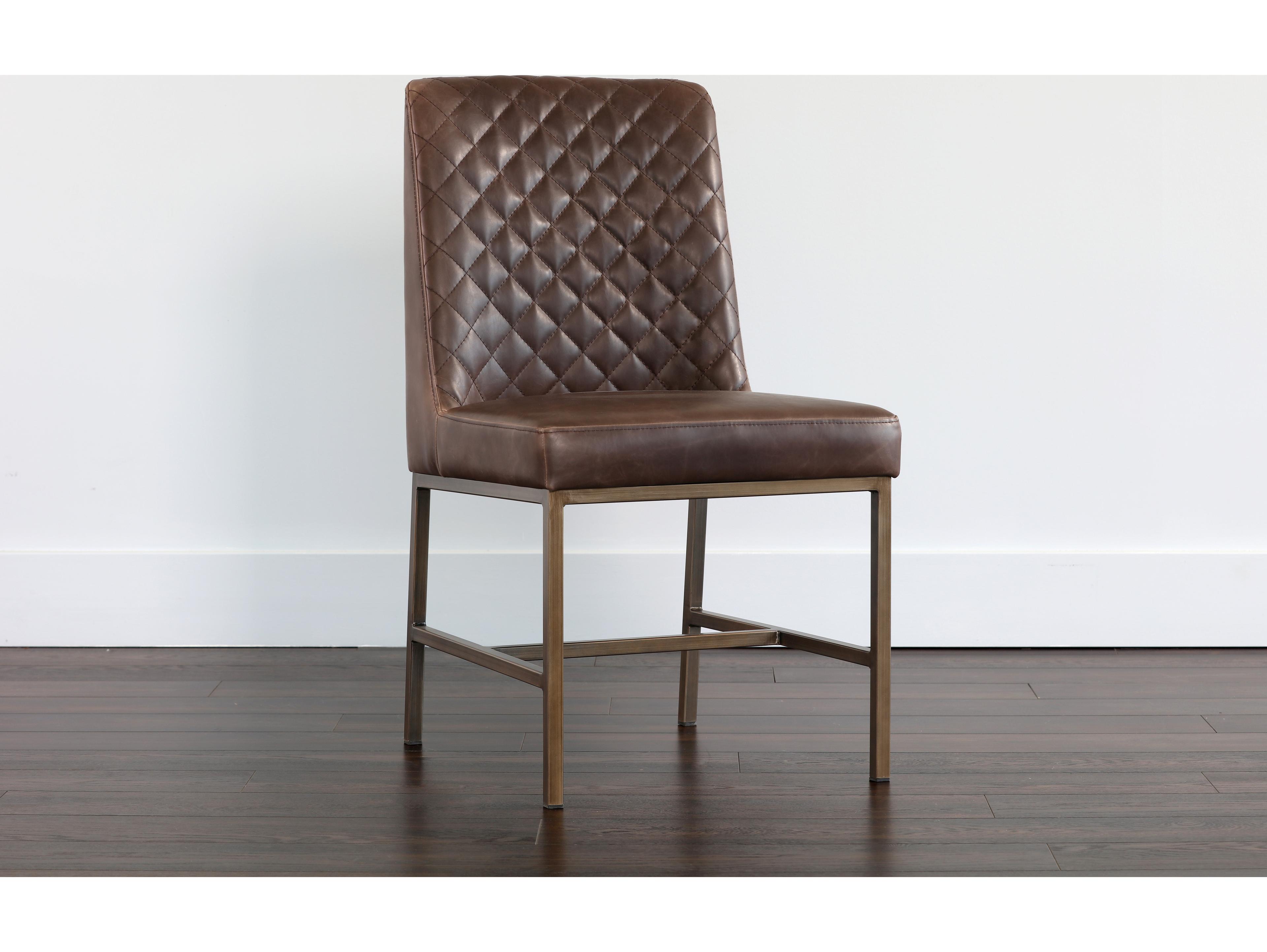 Sunpan 5west Leighland Dining Chair Havana Dark Brown