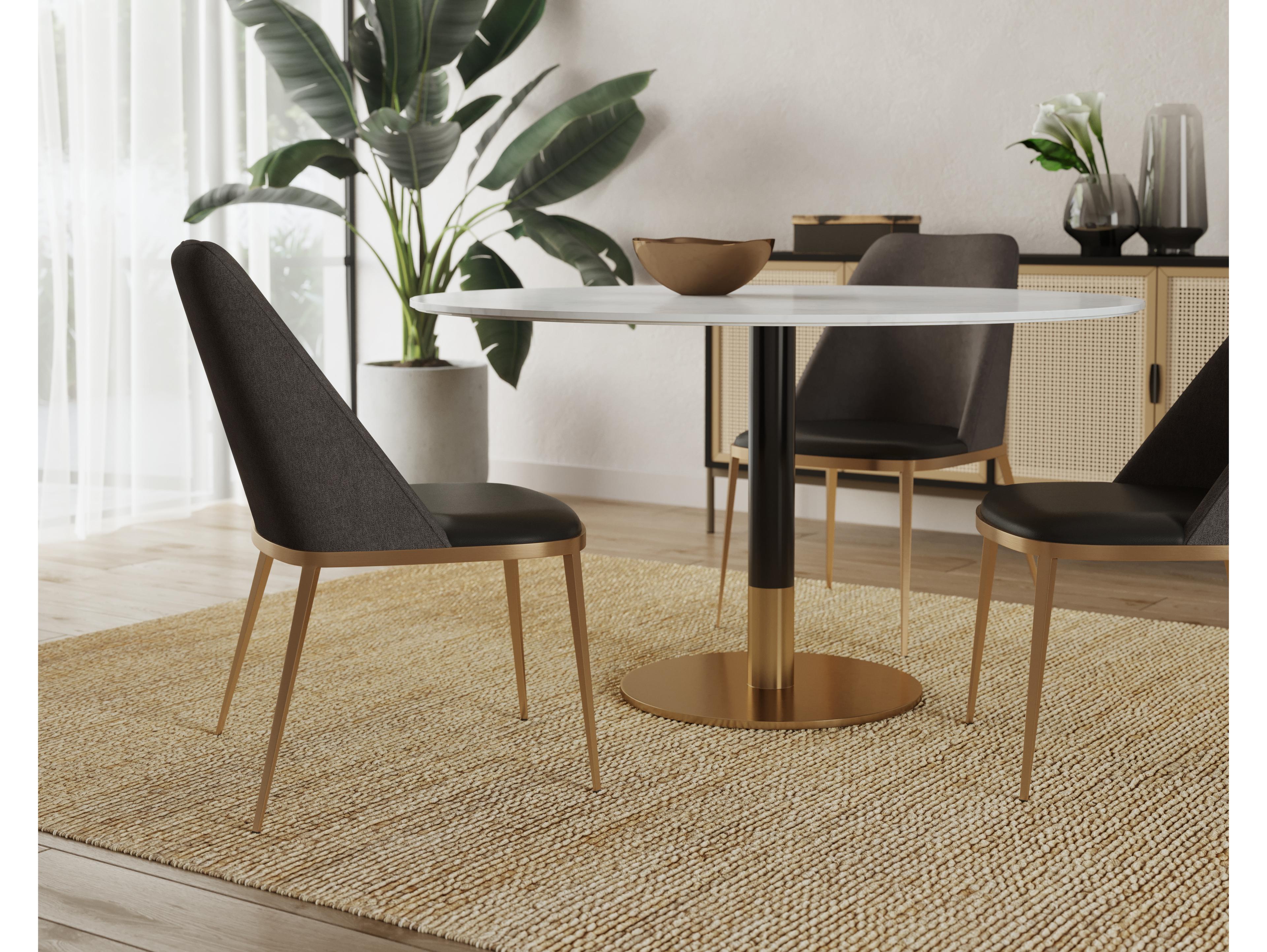 Sunpan Ikon Dover Dining Chair Bravo Portabella / Sparrow Grey