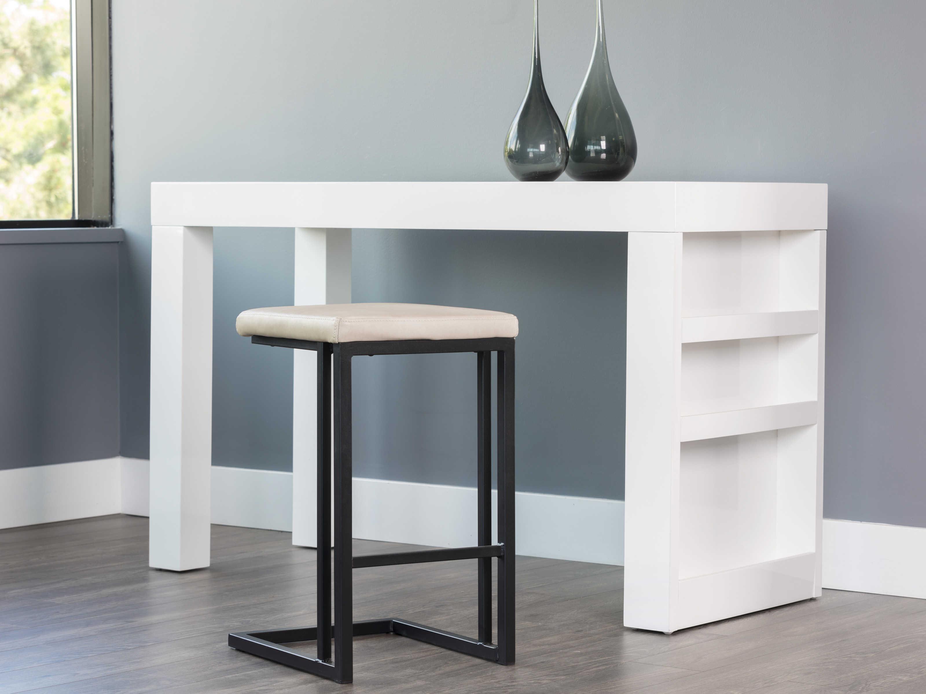 Sunpan Urban Unity 16" Boone Counter Stool Black Bravo Cream