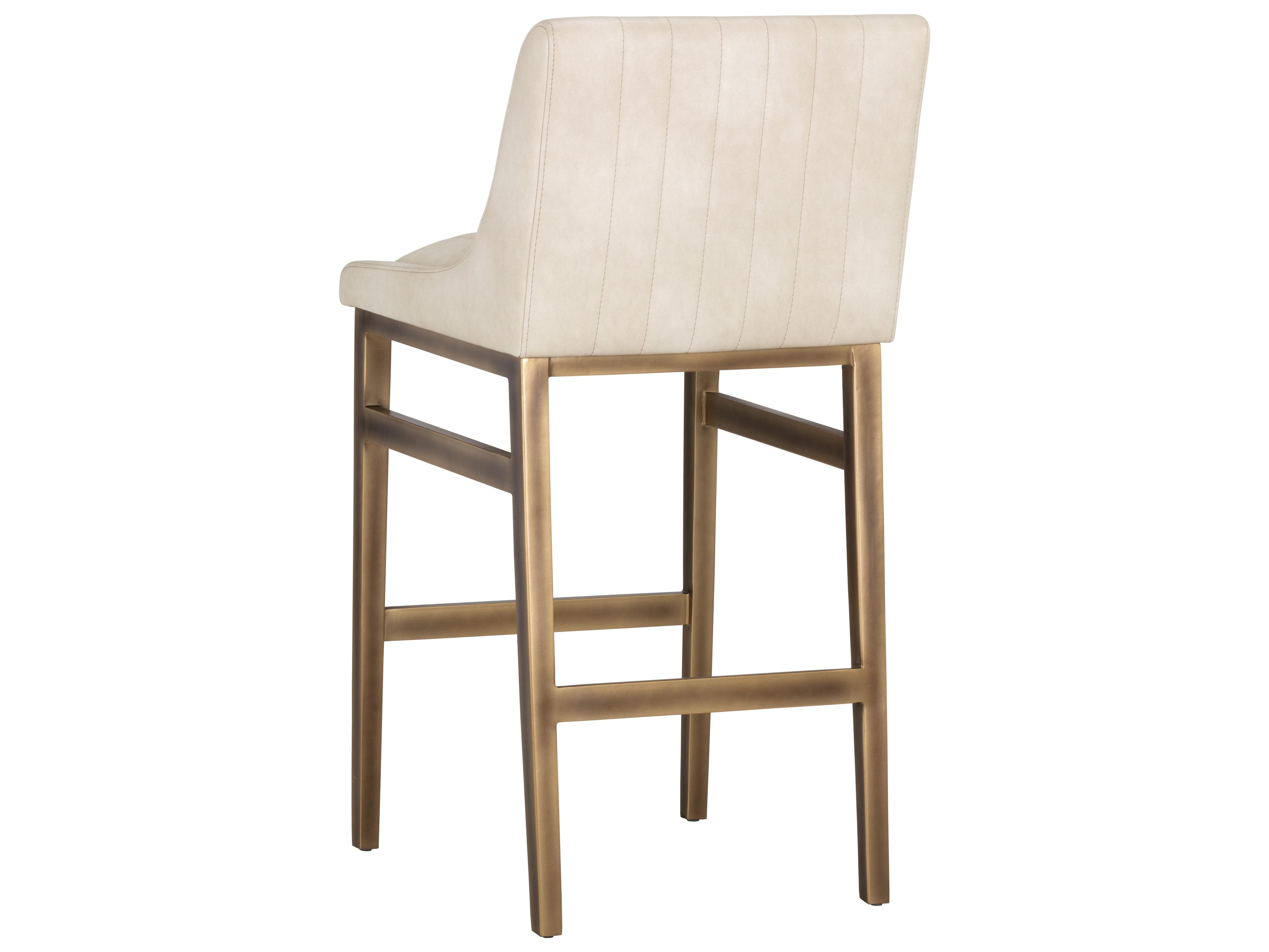 Sunpan Irongate Halden Bravo Cream Rustic Bronze Bar Stool