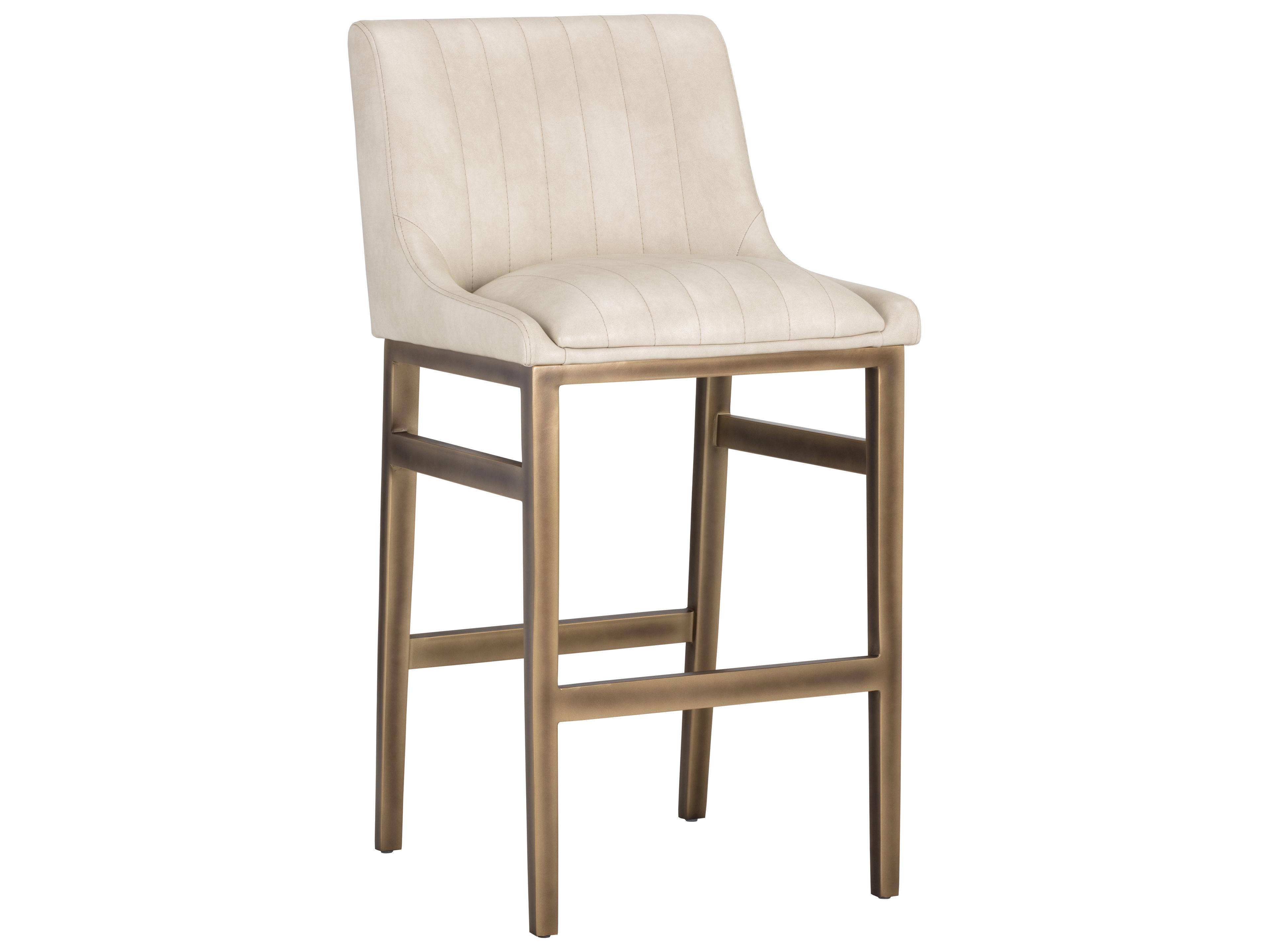 Sunpan Irongate Halden Bravo Cream Rustic Bronze Bar Stool