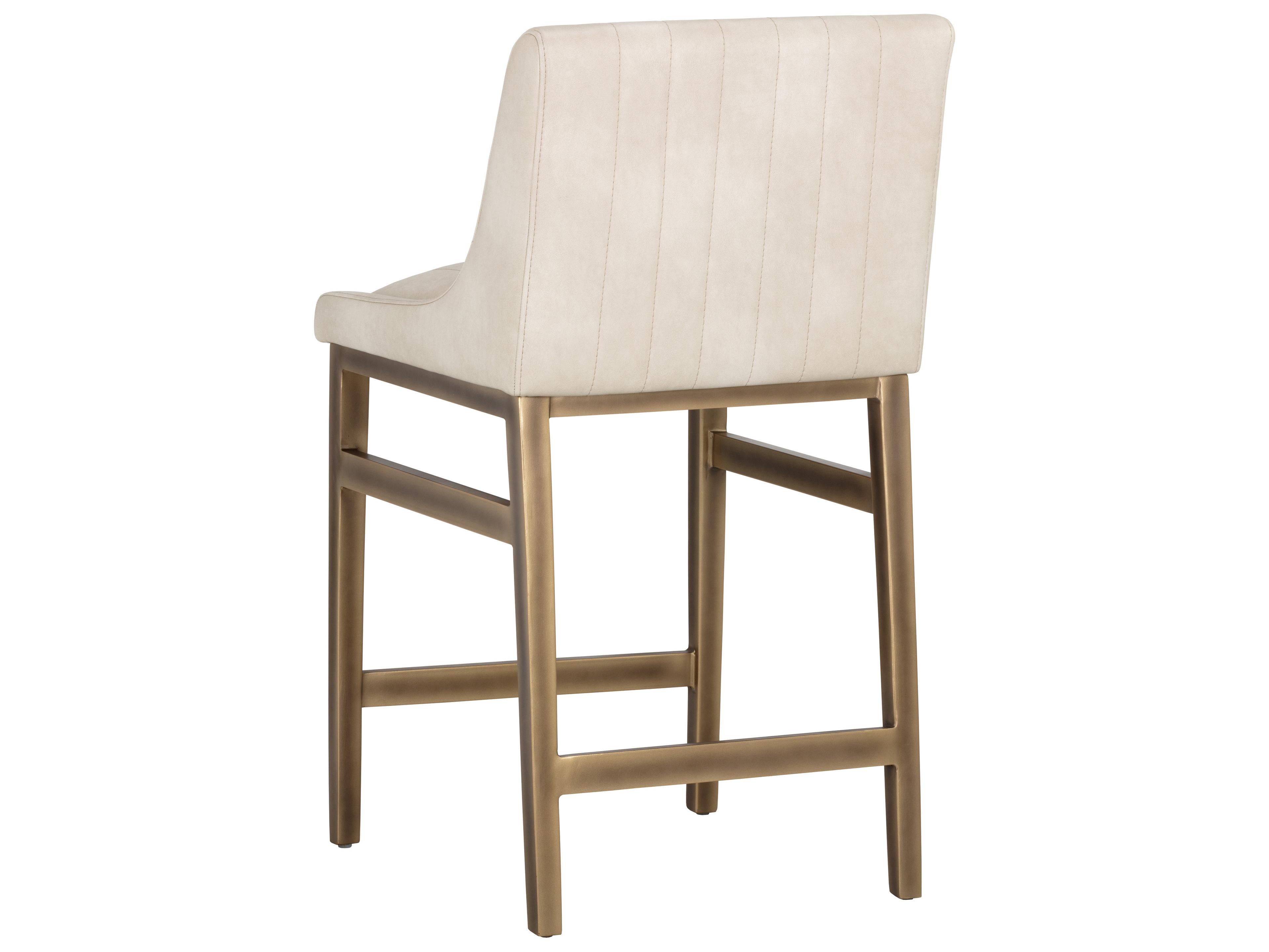 Sunpan Irongate Halden Bravo Cream Rustic Bronze Counter Stool