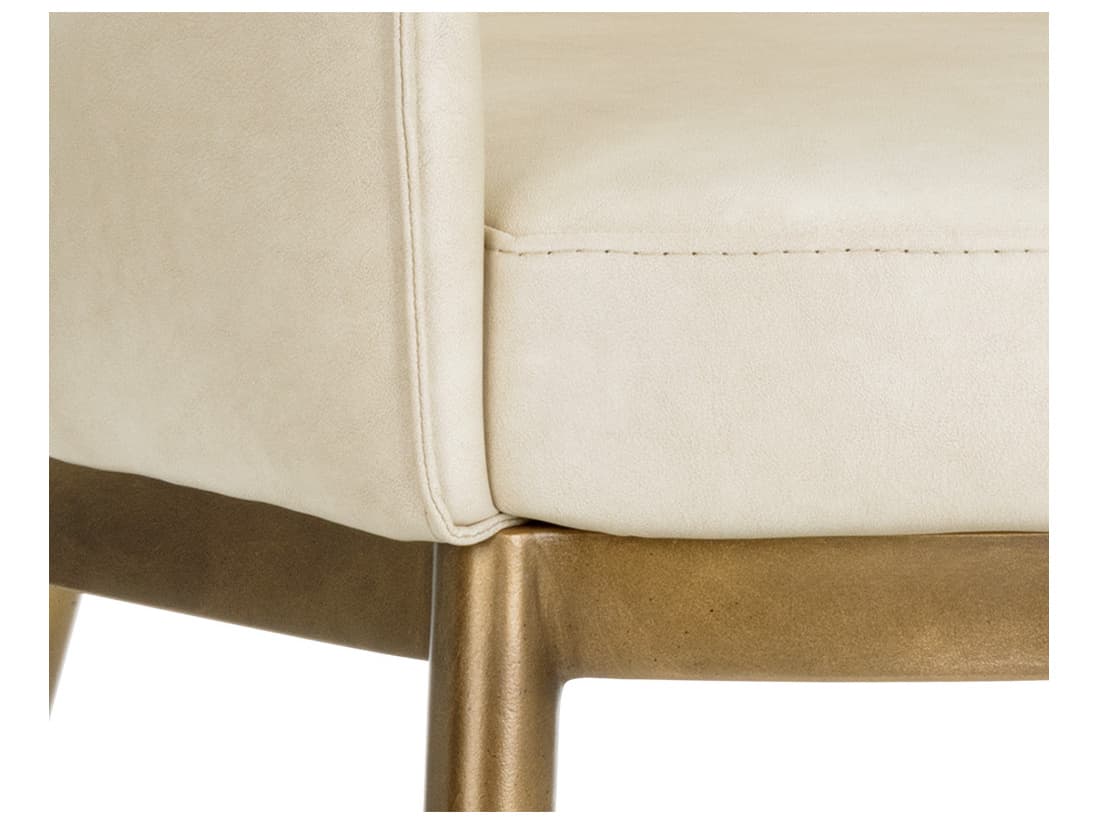 Sunpan Irongate Franklin White Arm Dining Chair