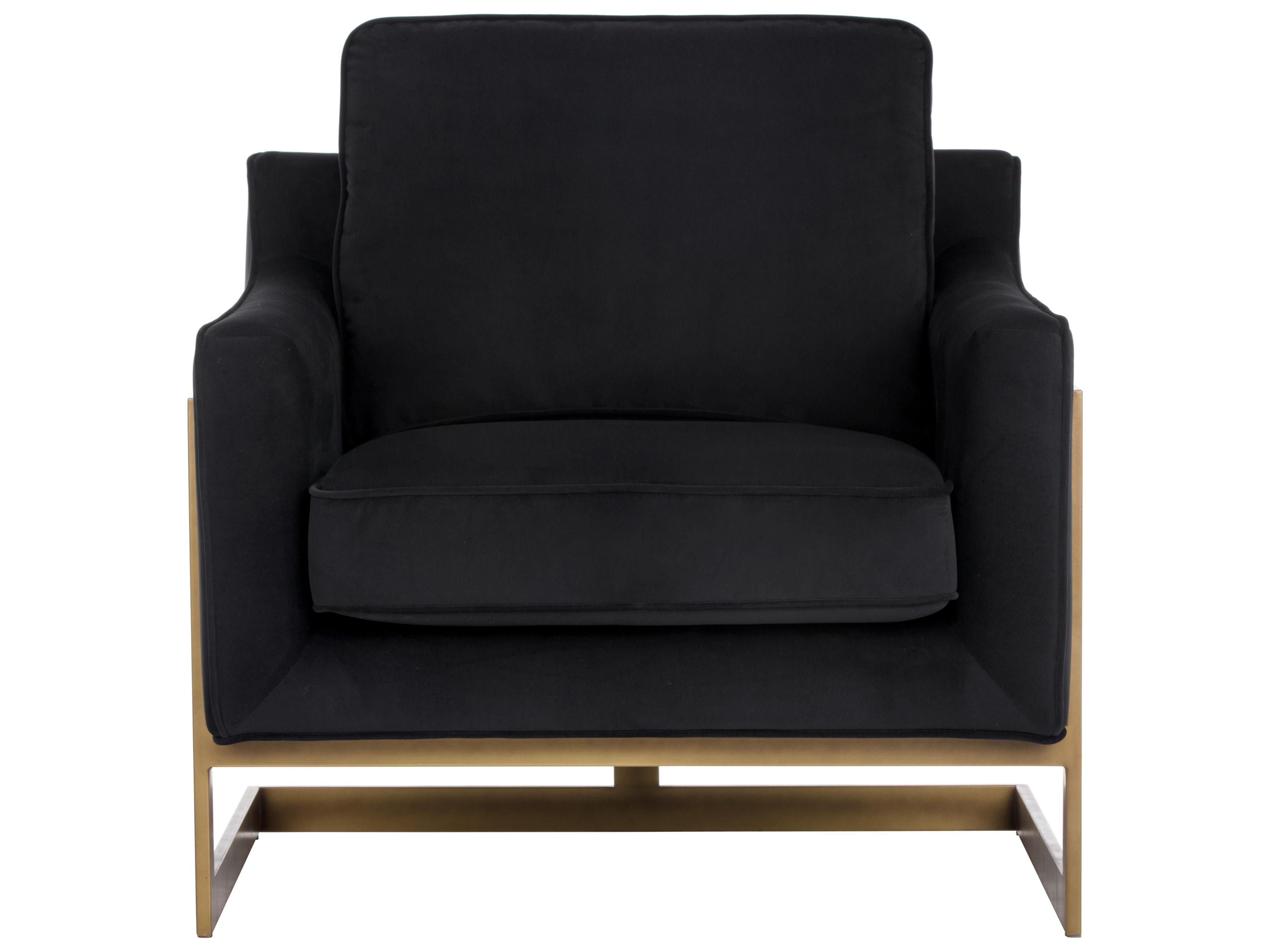Sunpan Irongate Kalmin Black Fabric Accent Chair