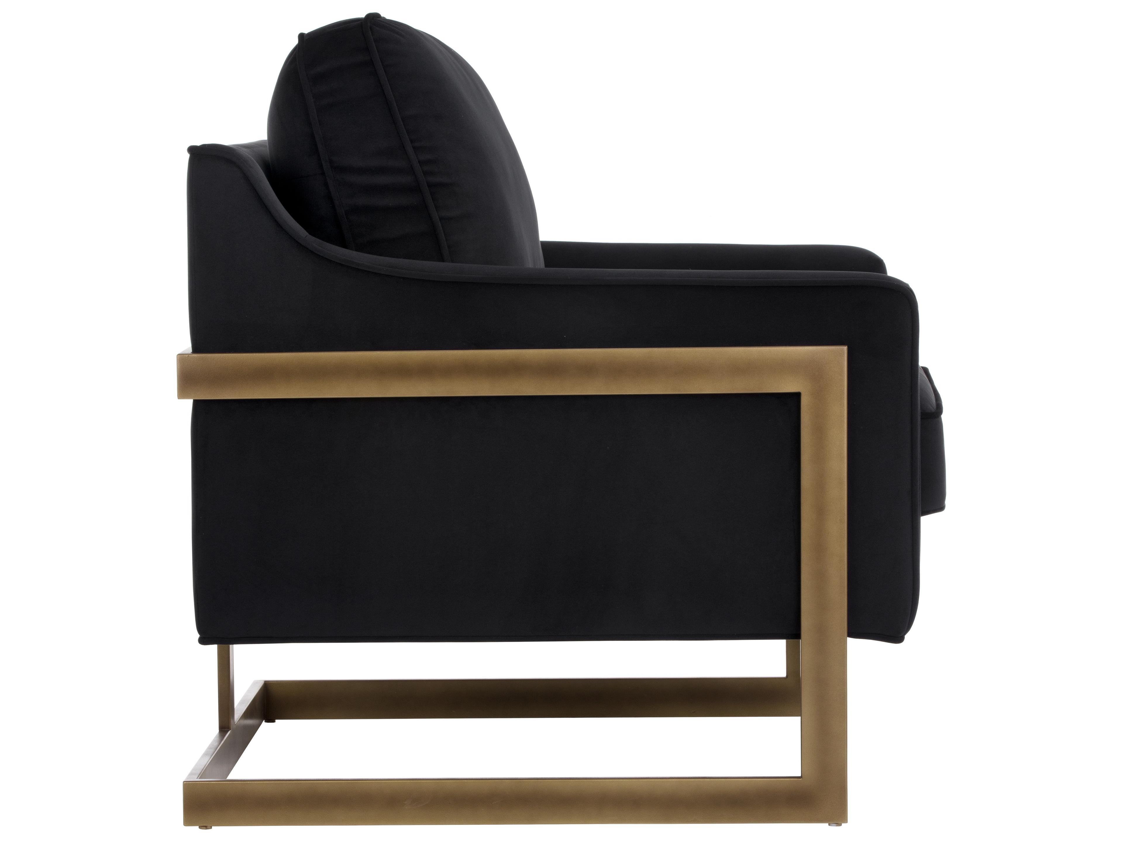Sunpan Irongate Kalmin Black Fabric Accent Chair