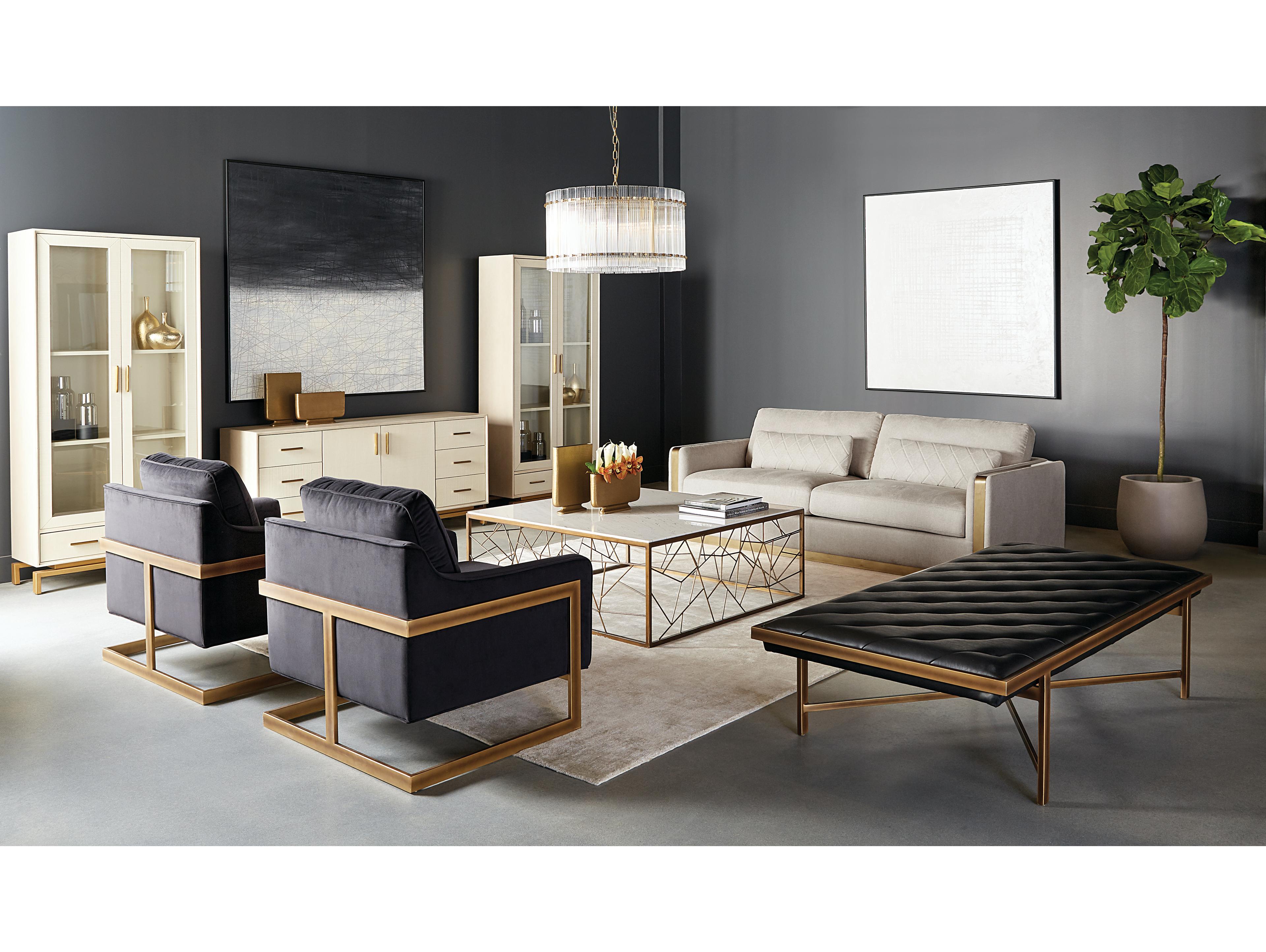 Sunpan Irongate Kalmin Black Fabric Accent Chair