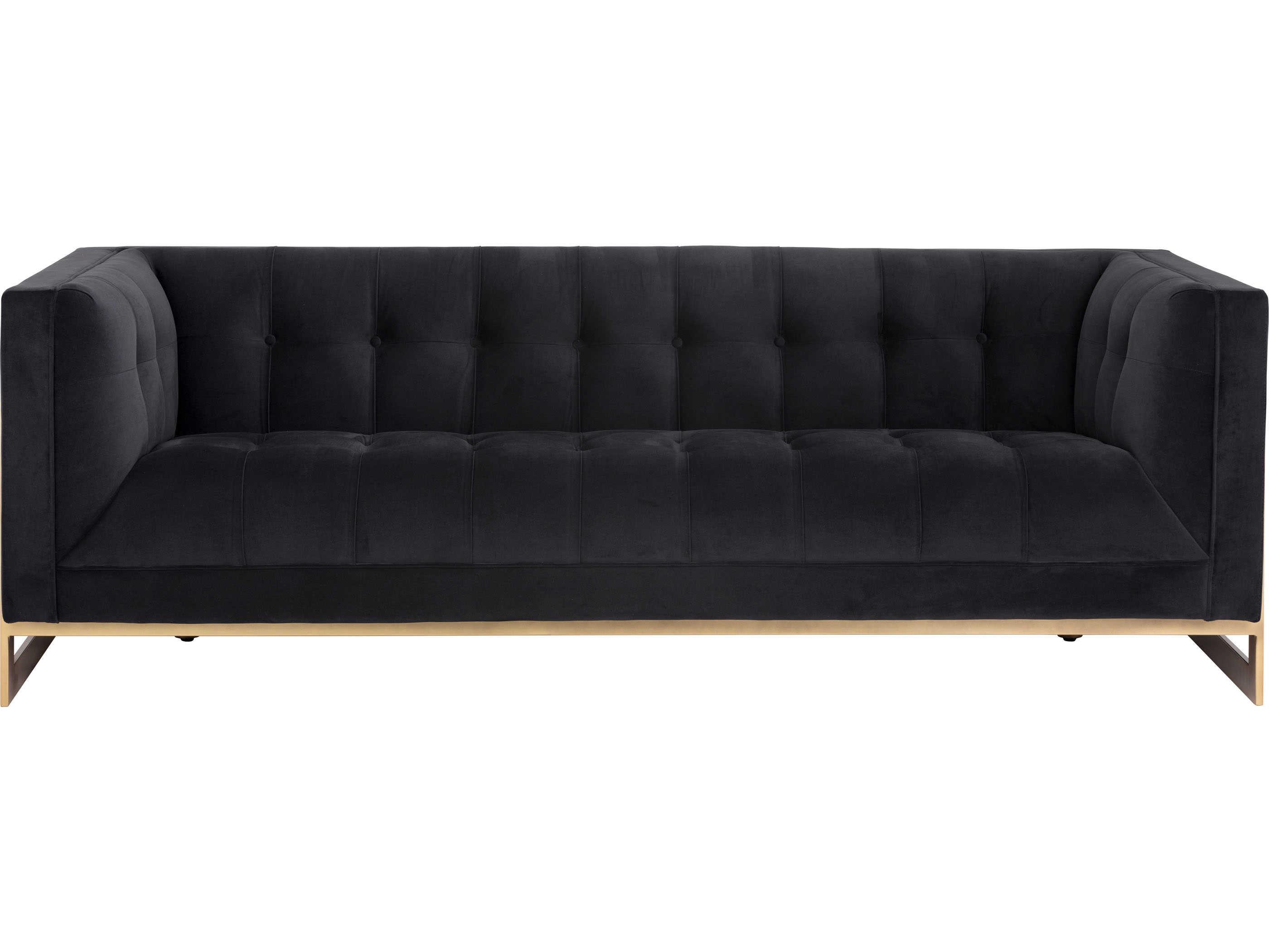 Sunpan Irongate Ekon Abbington Black Rustic Bronze Upholstered Sofa