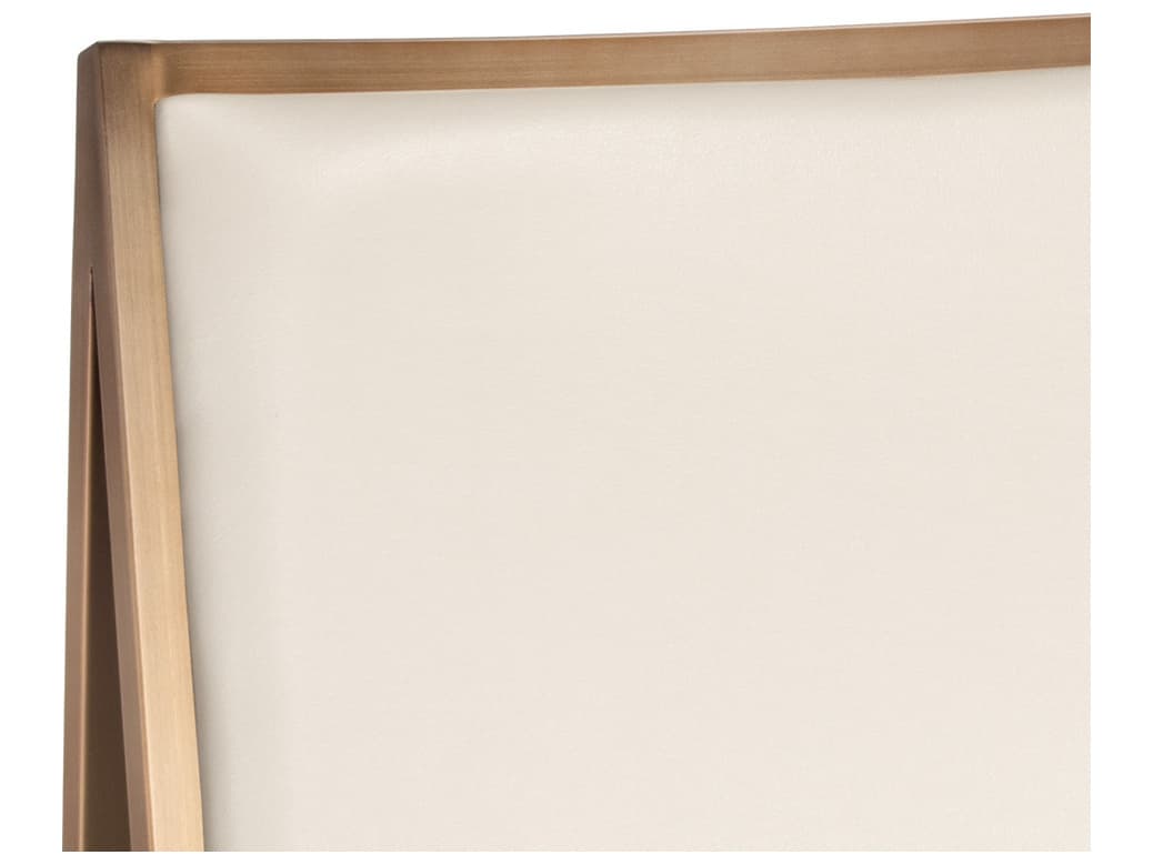 Sunpan Ikon Blair Dining Chair Antique Brass Castillo Cream