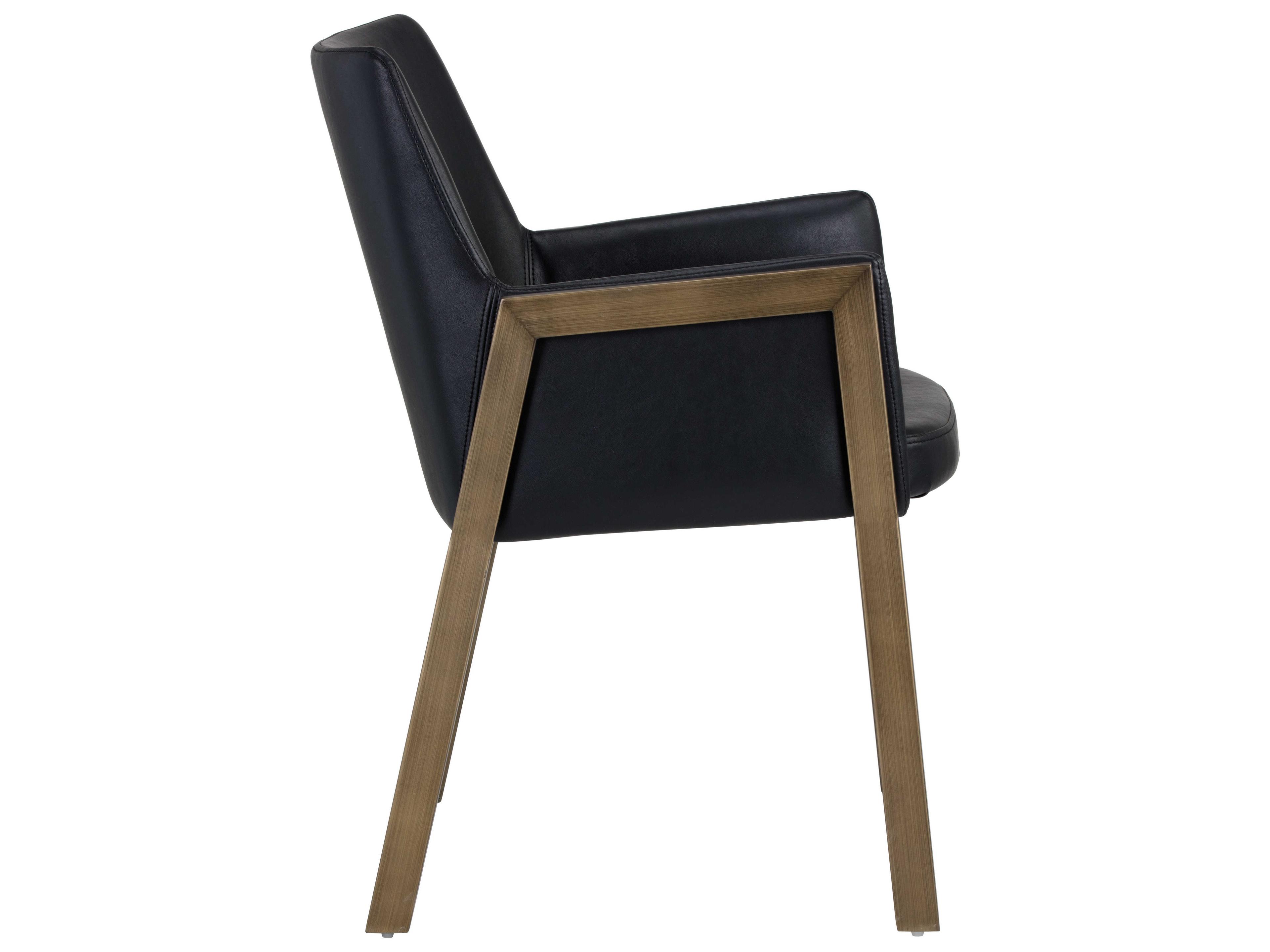 Sunpan Ikon Bernadette Black Arm Dining Chair