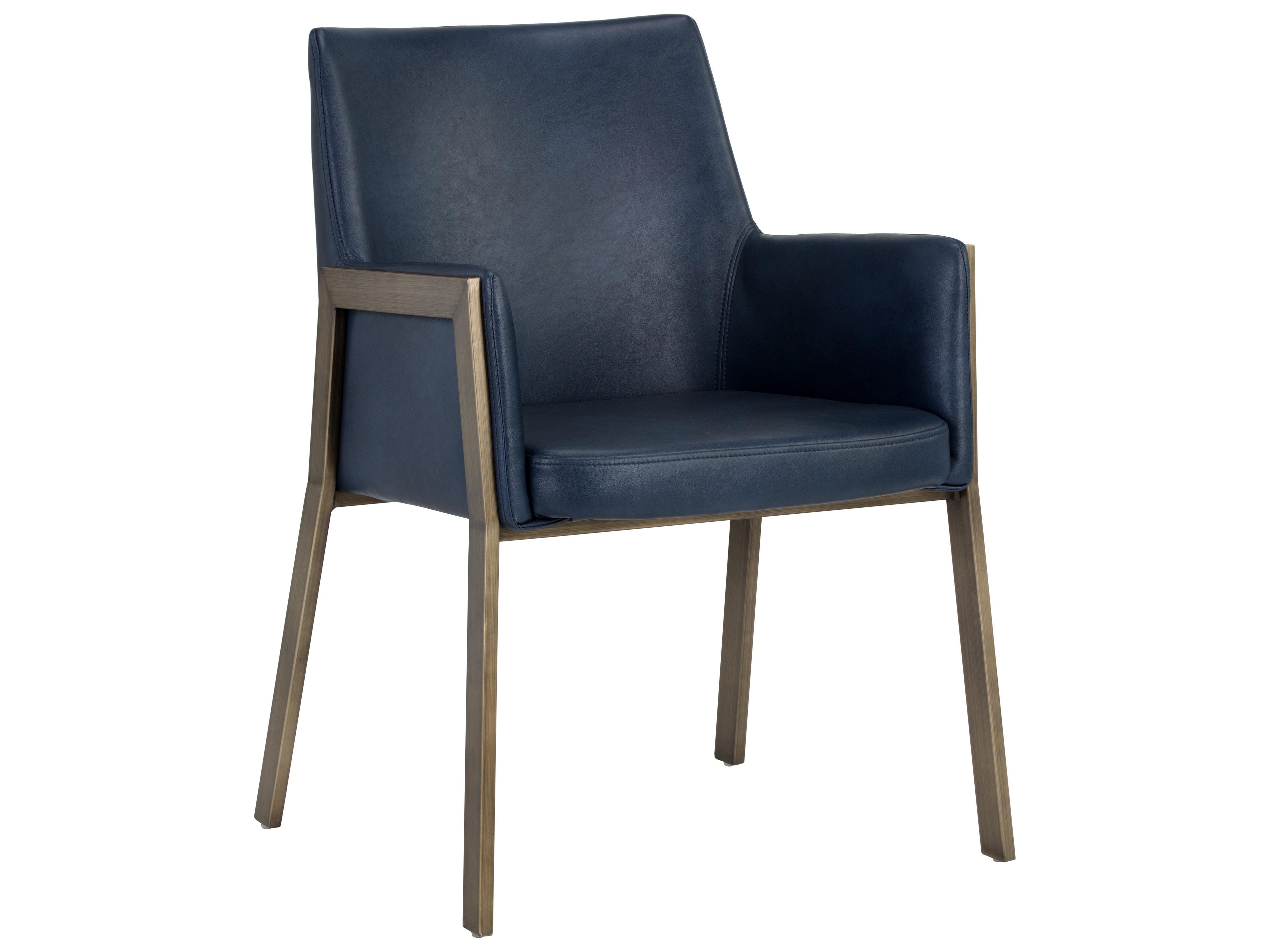 Sunpan Bernadette Dining Armchair in Bravo Admiral