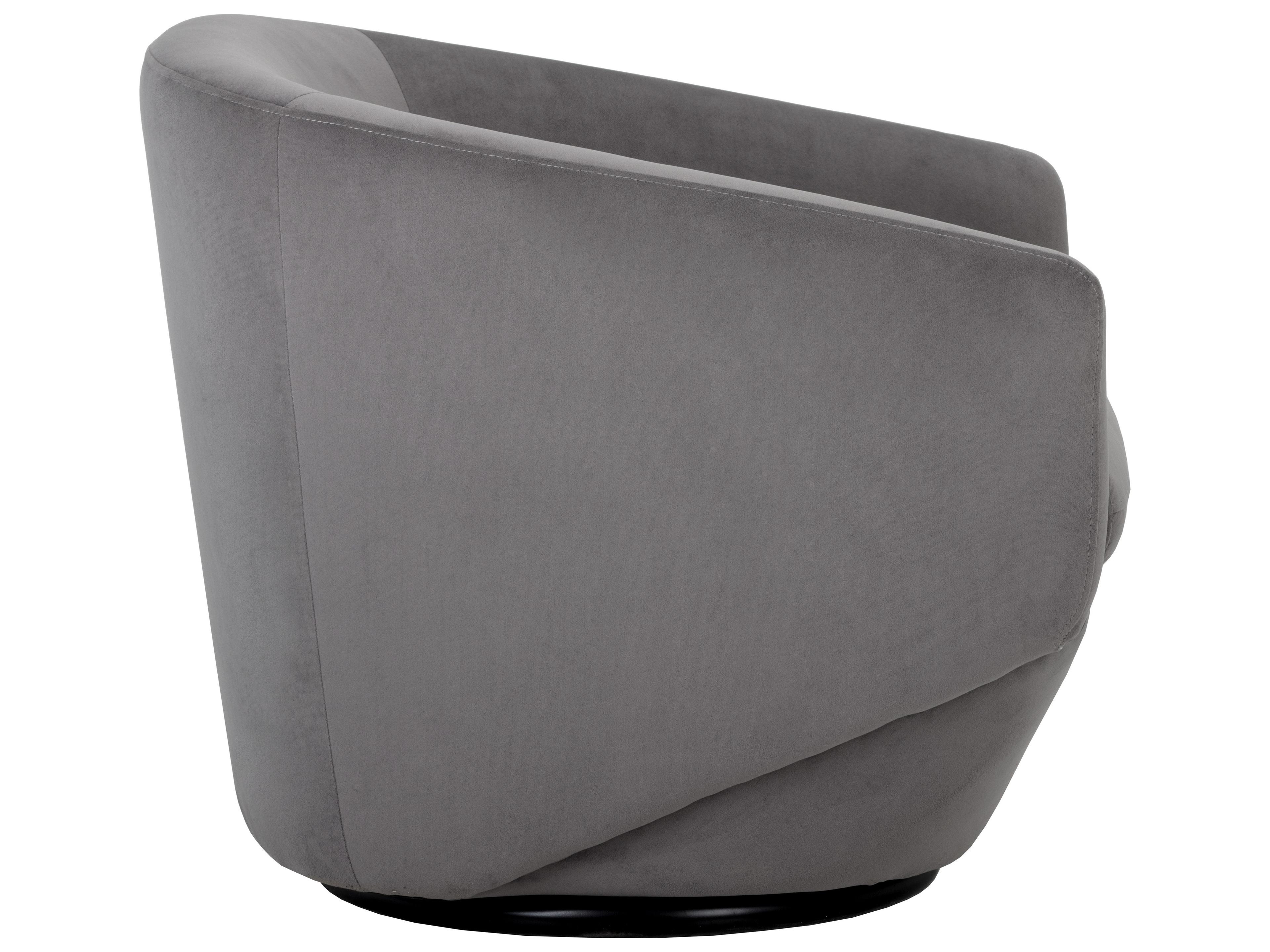 Sunpan 5west Treviso Swivel Gray Fabric Accent Chair