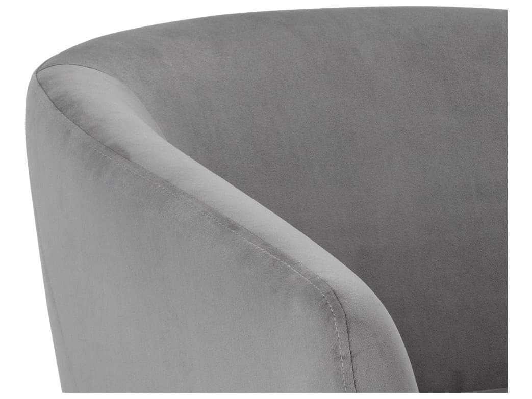 Sunpan 5west Treviso Swivel Gray Fabric Accent Chair