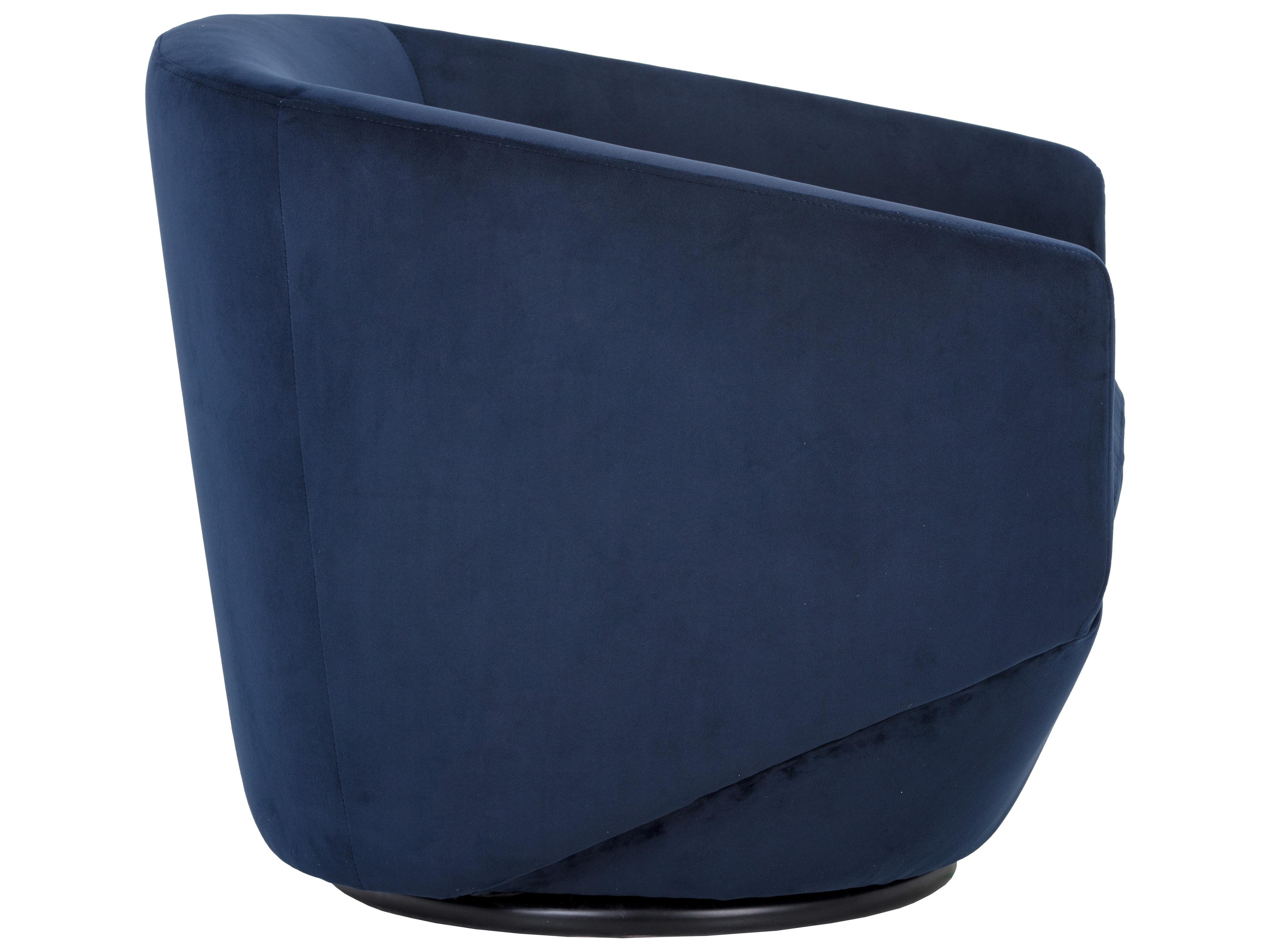 Sunpan 5west Treviso Swivel Blue Fabric Accent Chair