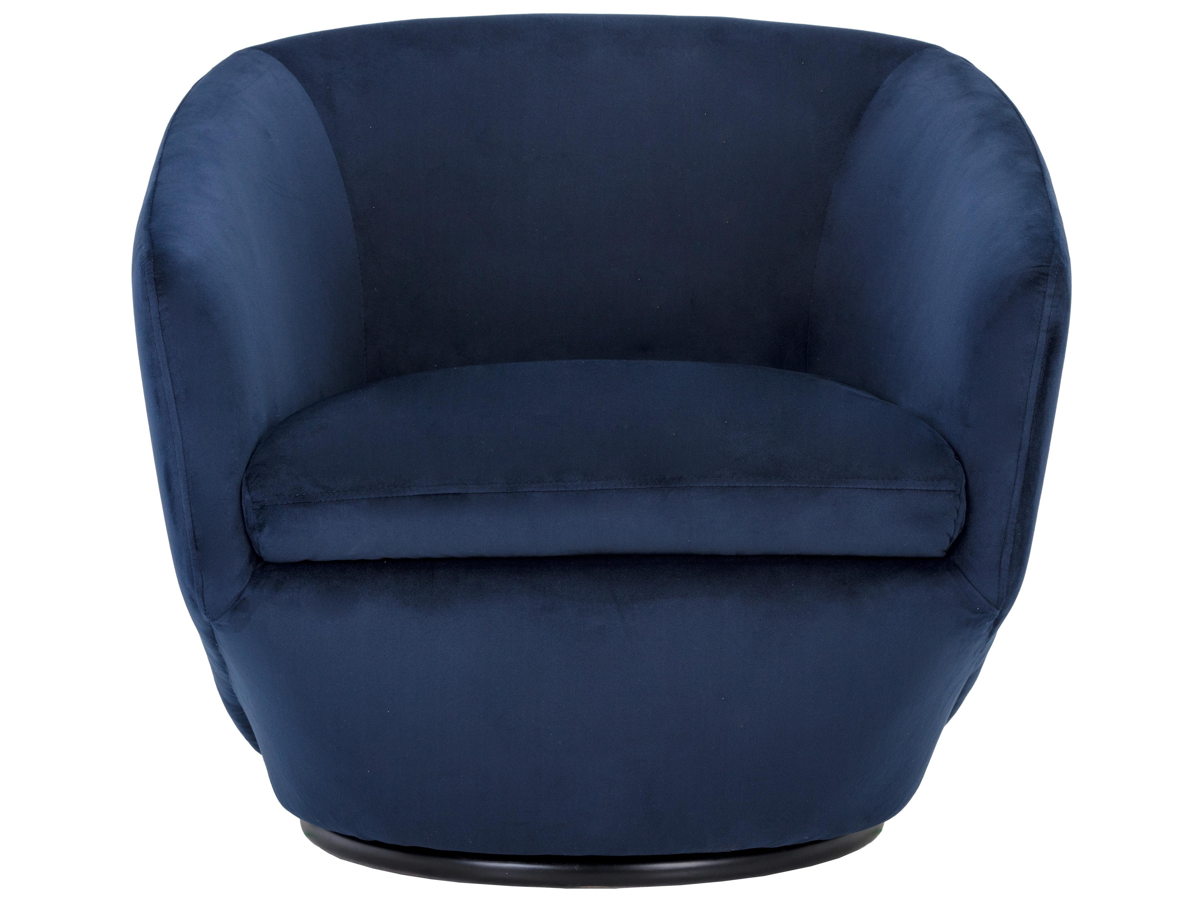 Sunpan 5west Treviso Swivel Blue Fabric Accent Chair