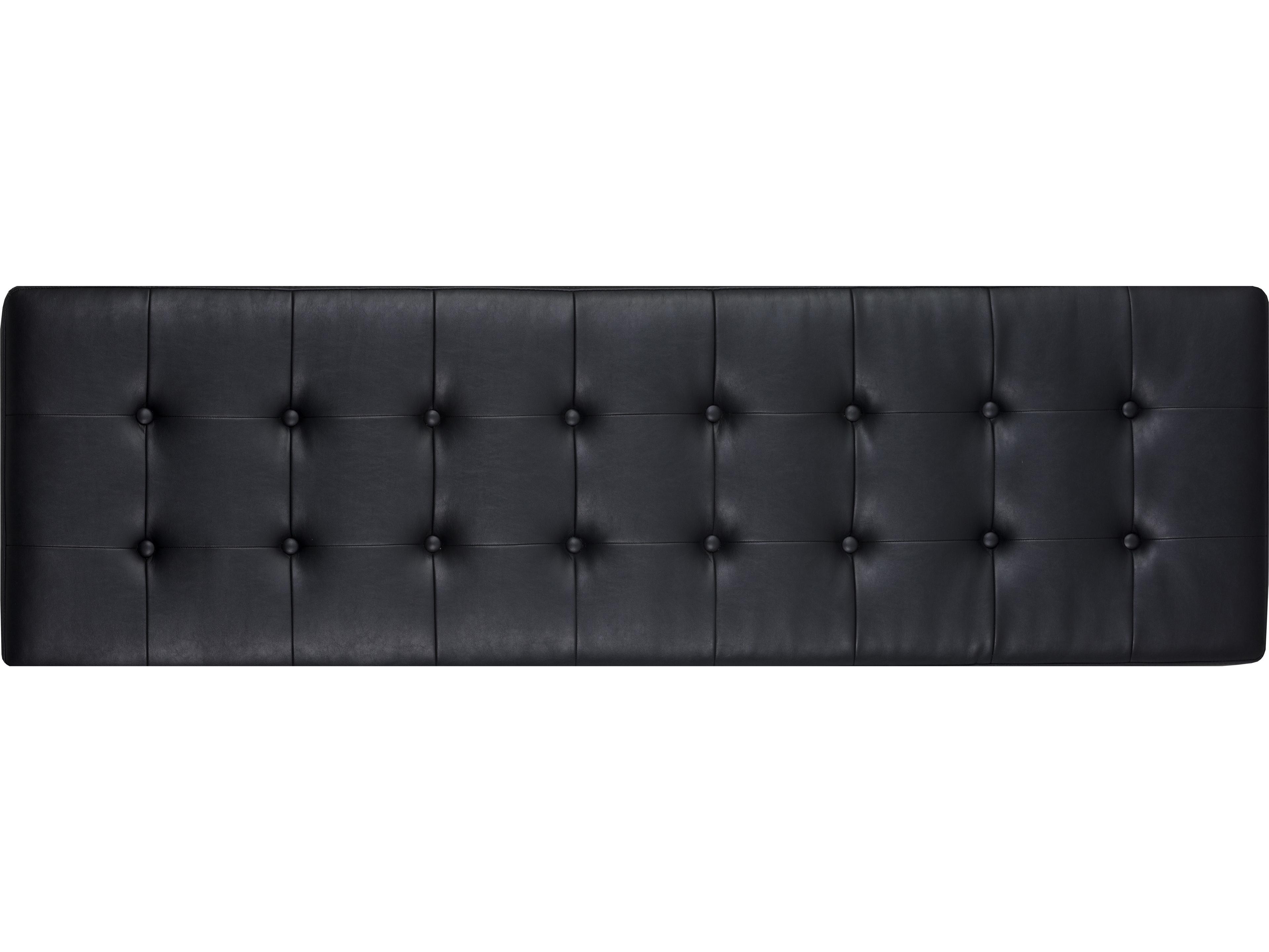 Sunpan Ikon Bravo Black Brushed Gold Faux Leather Accent Bench