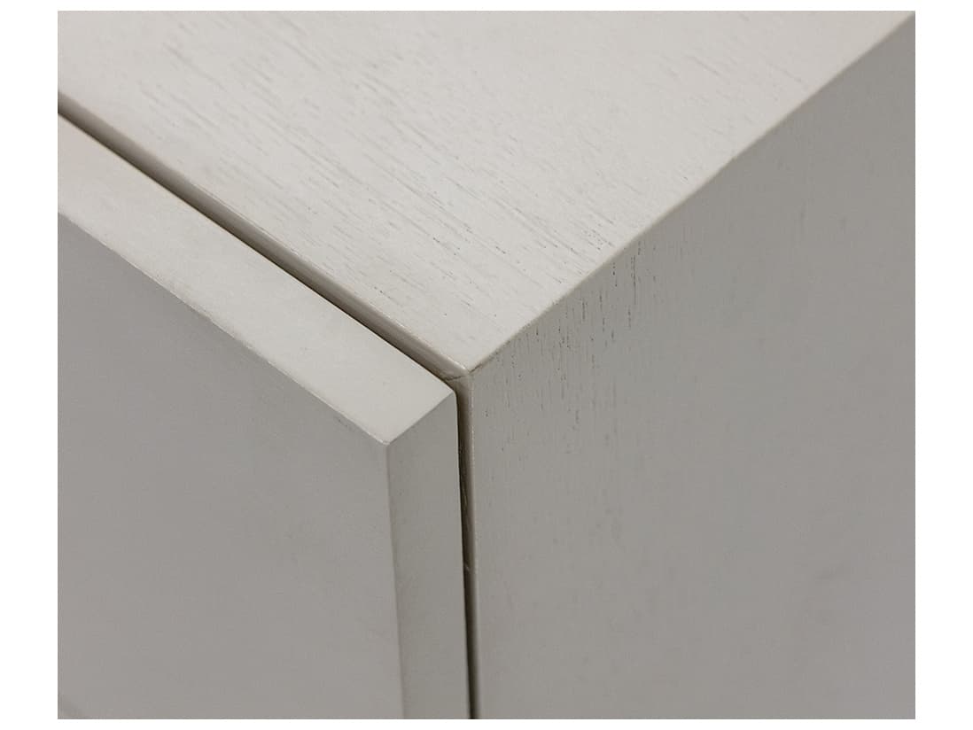 Sunpan Zenn Celine 2-Drawers White Acacia Wood Nightstand