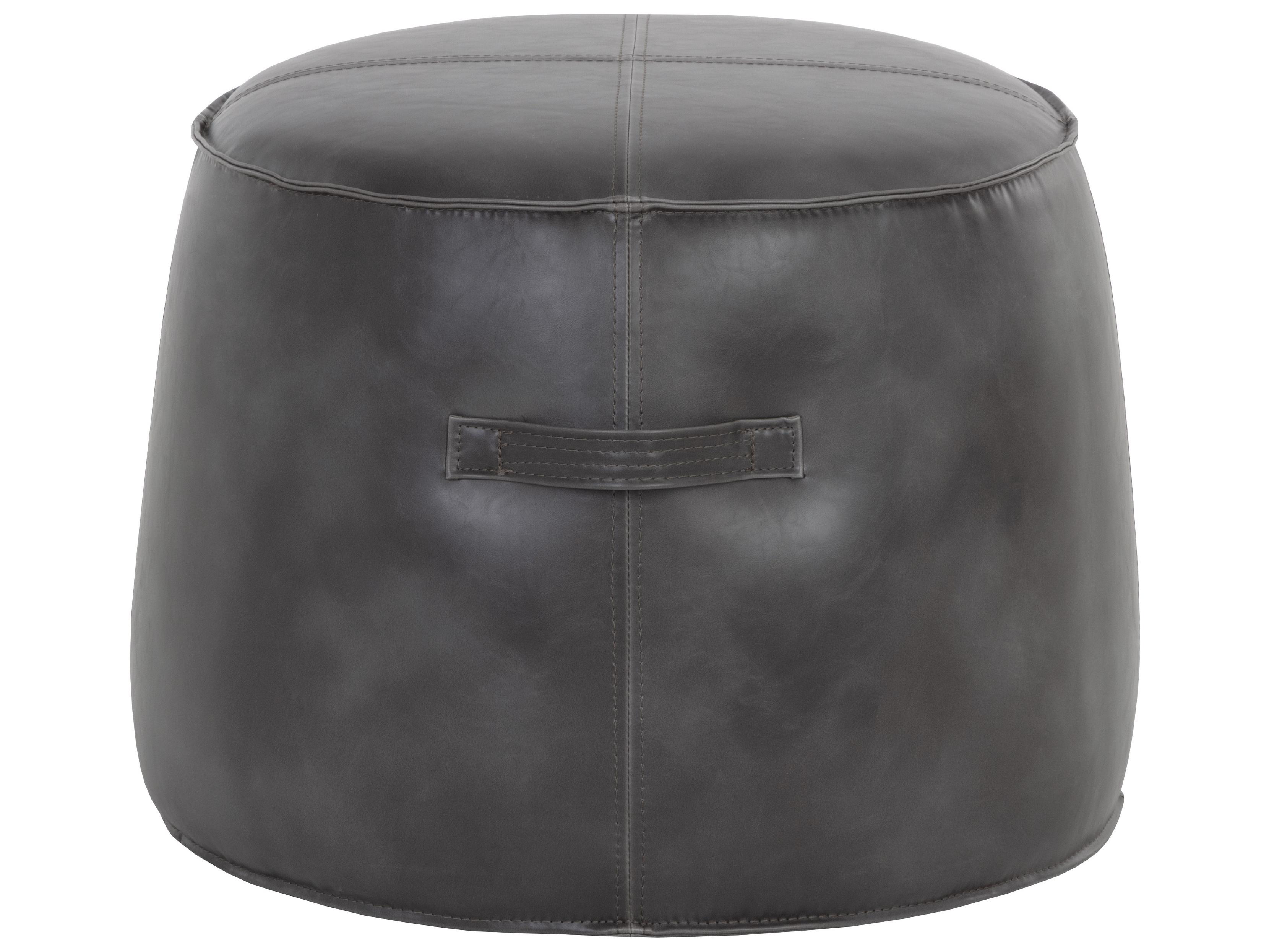 Sunpan Mitchell Overcast Grey Faux Leather Ottoman