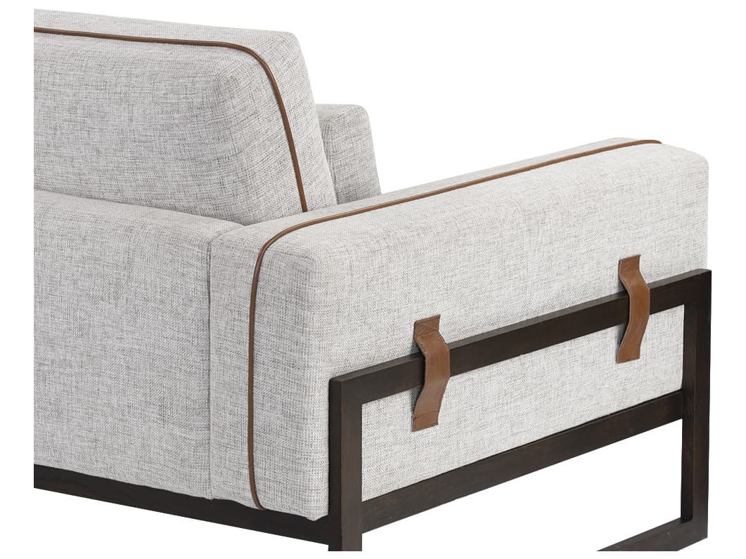 Sunpan Mixt Belinda Vintage Camel Dark Brown Gray Upholstered Sofa