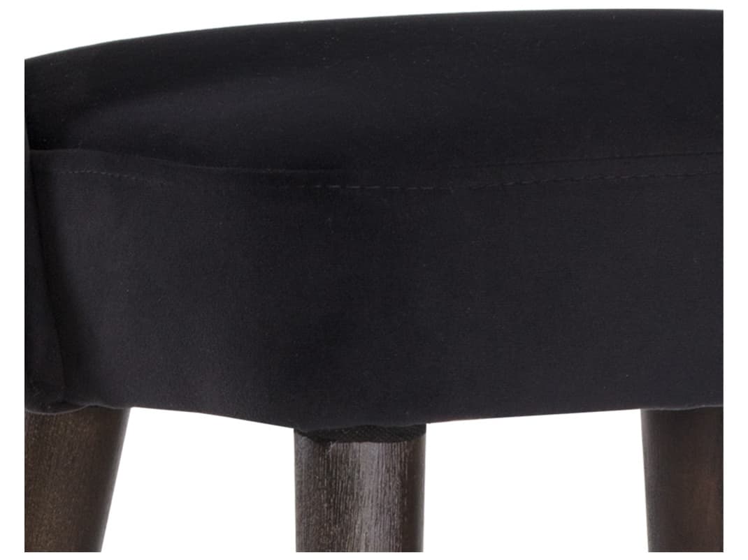 Sunpan 5west Monae Upholstered Birch Wood Abbington Black Brown Counter Stool