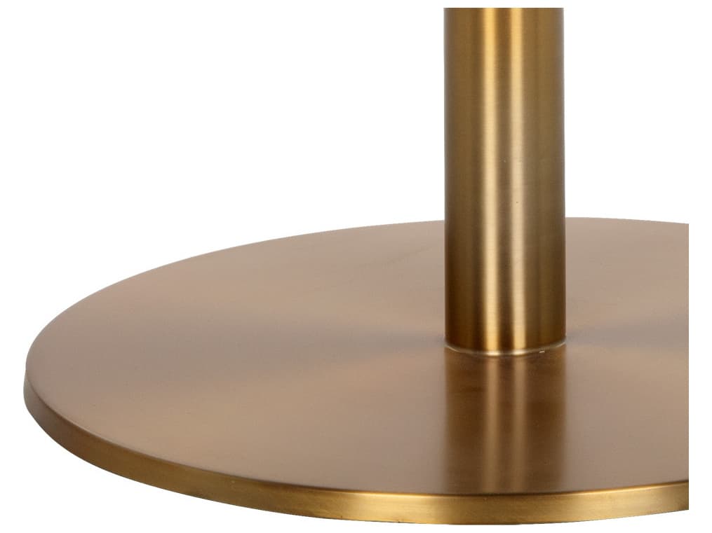 Sunpan Ikon Black Gold Round Marble Bar Table