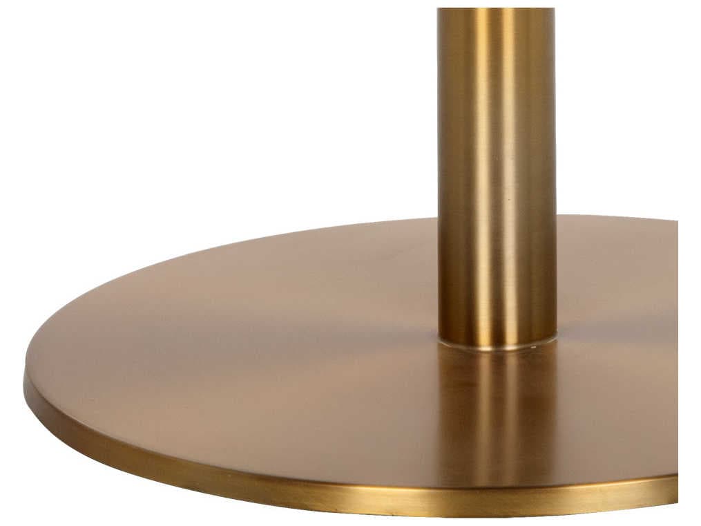 Sunpan Ikon Black Gold Round Marble Bar Table