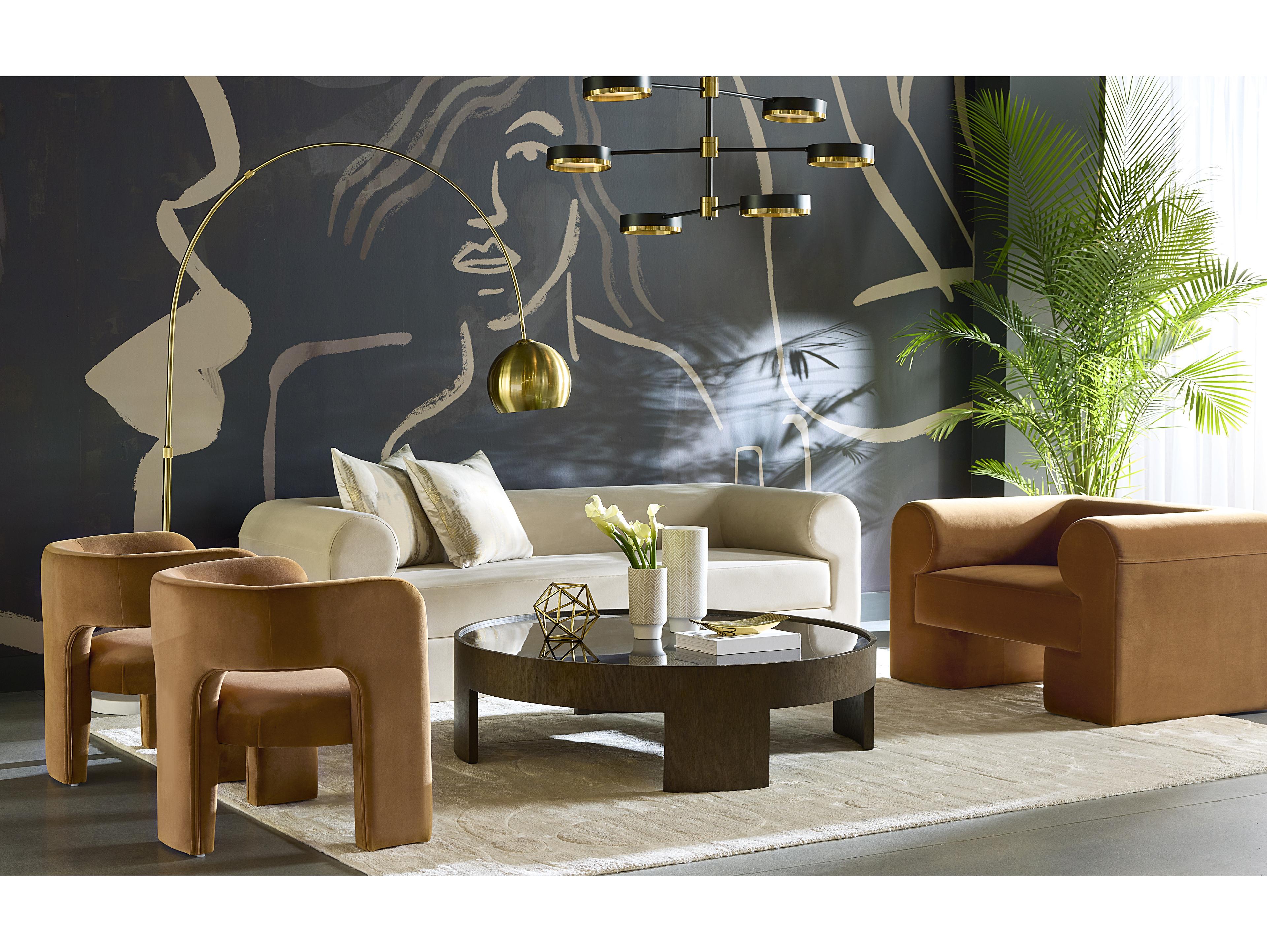 Sunpan Oralee 6-Light Black Brass Chandelier