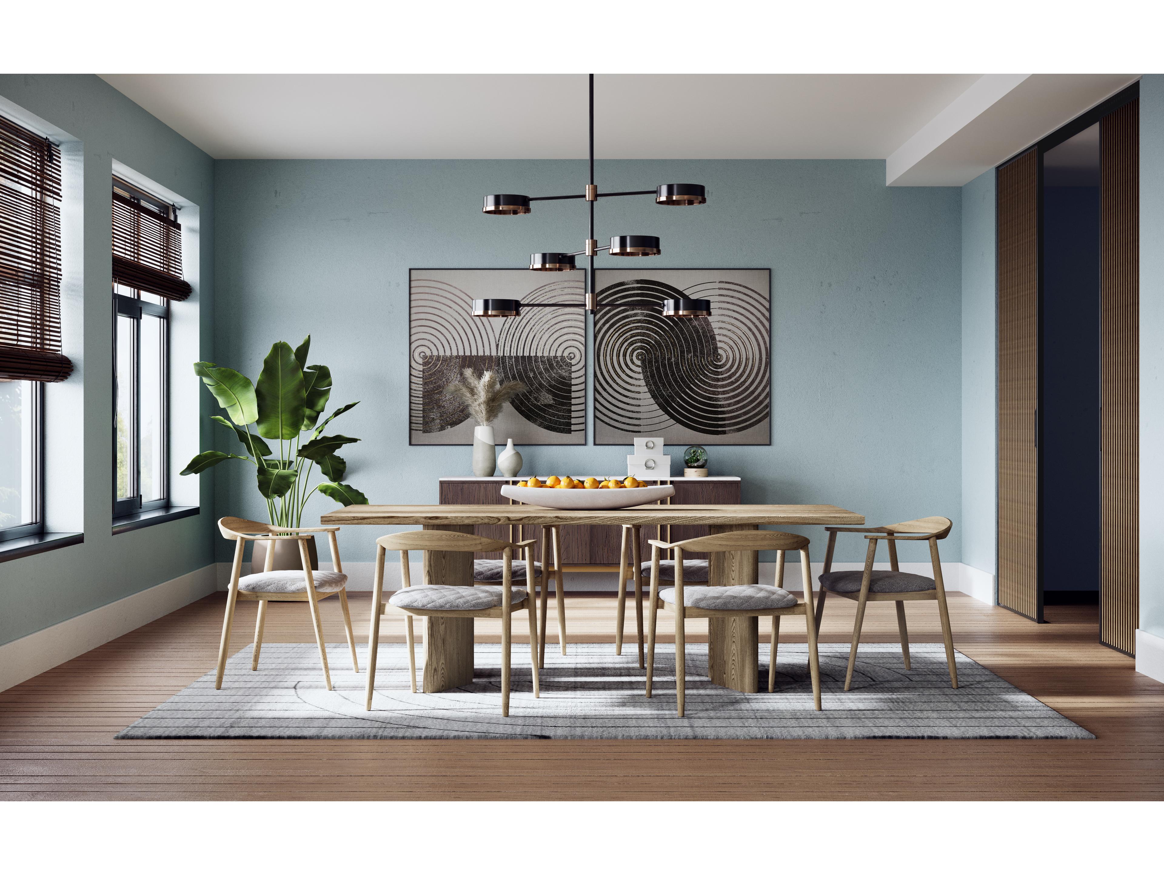 Sunpan Oralee 6-Light Black Brass Chandelier