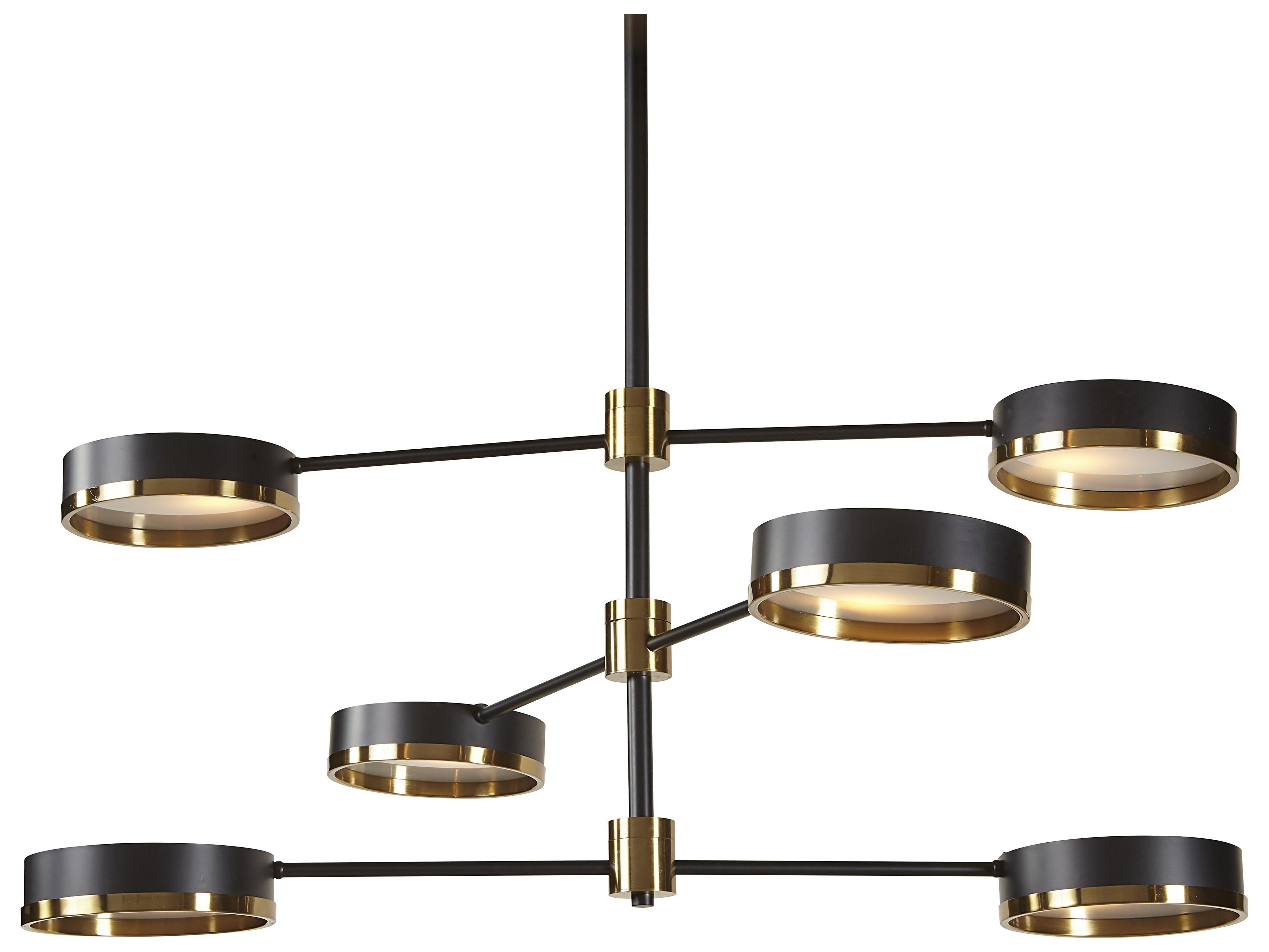 Sunpan Oralee 6-Light Black Brass Chandelier