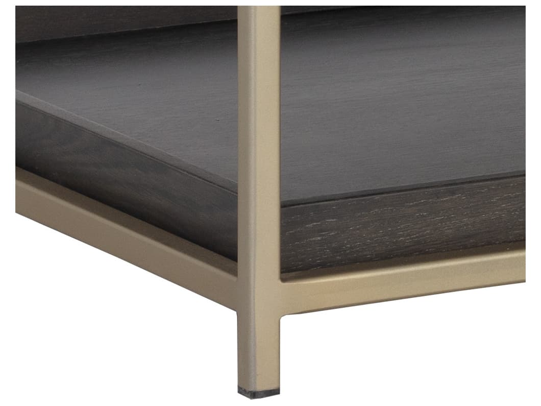 Sunpan Rebel Rectangular Wood Gold Charcoal Grey Console Table
