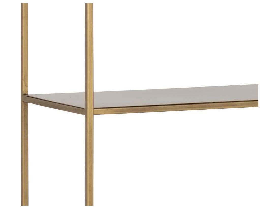 Sunpan Mixt Antique Brass Bookcase