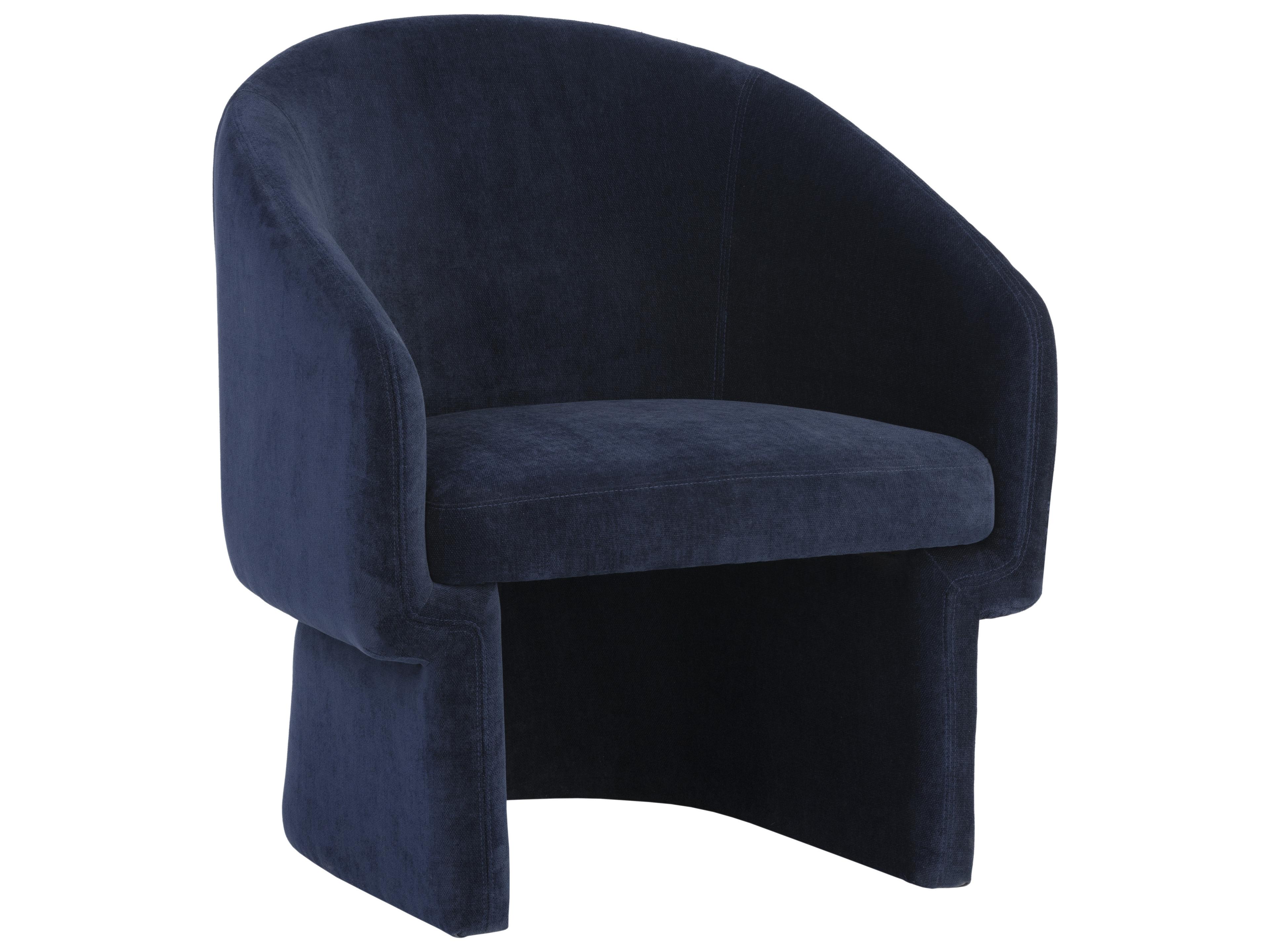 Sunpan Lauryn Blue Fabric Accent Chair