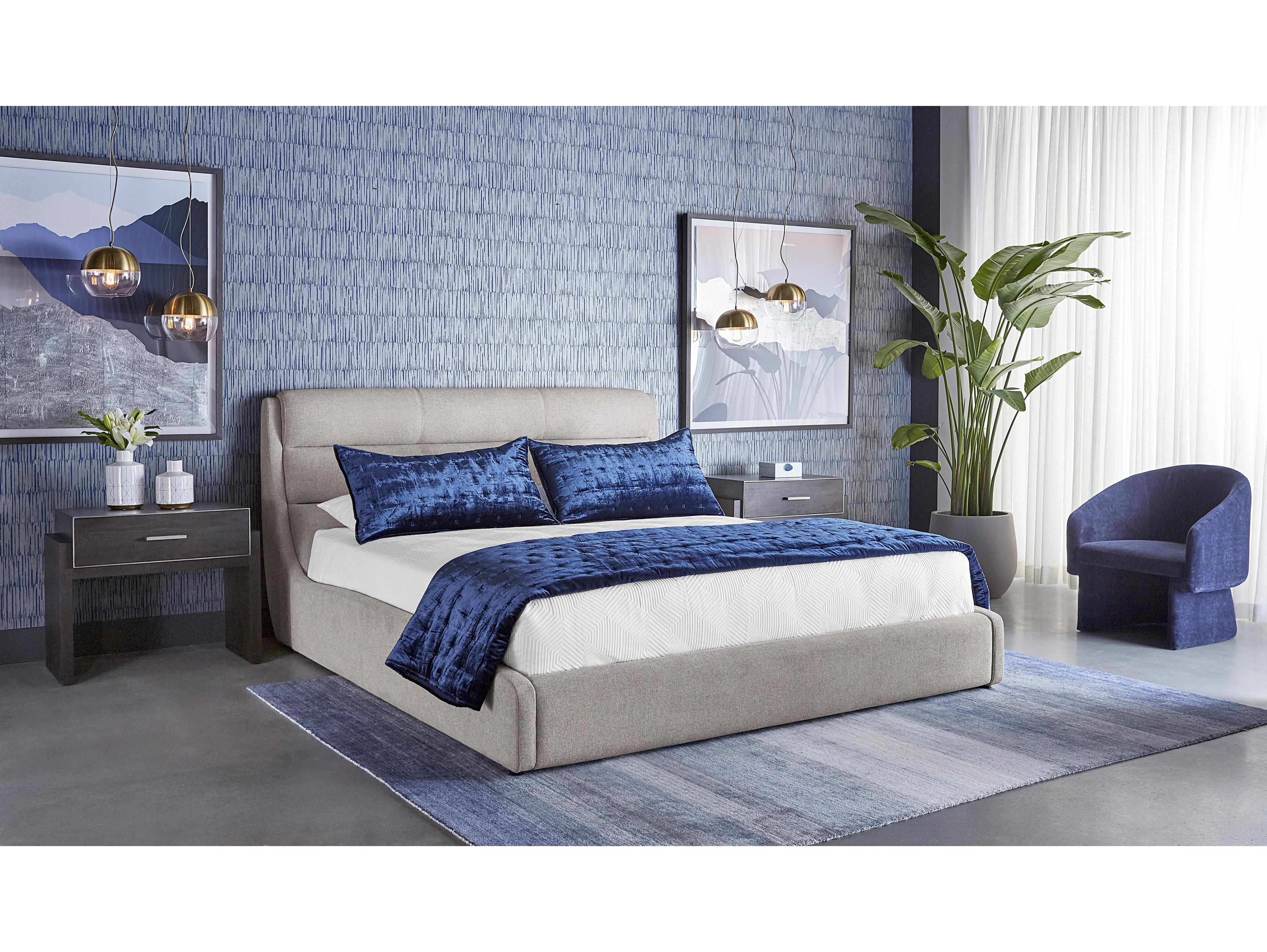 Sunpan Lauryn Blue Fabric Accent Chair