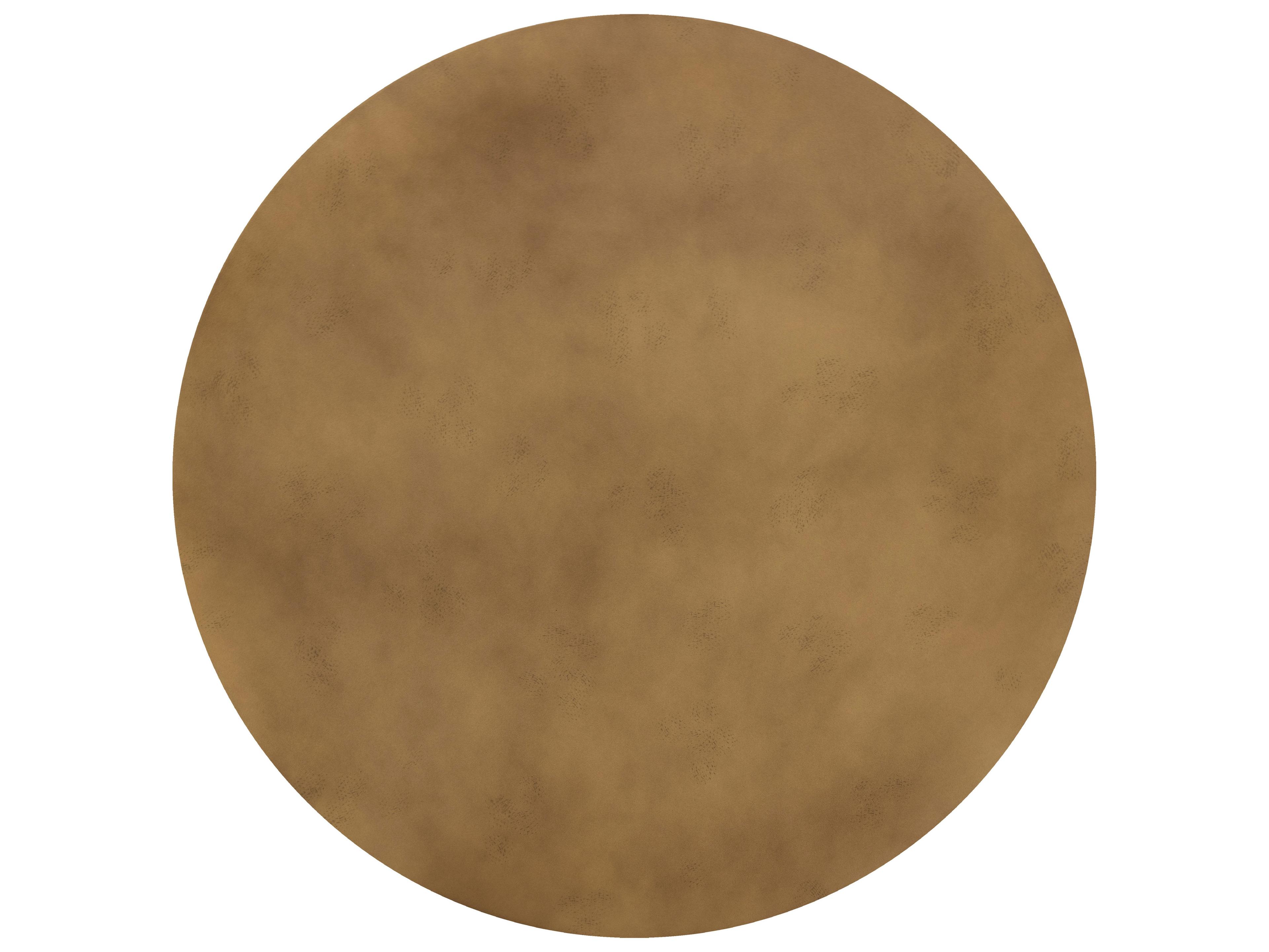 Sunpan Bernaby Round Metal Antique Brass Black Coffee Table