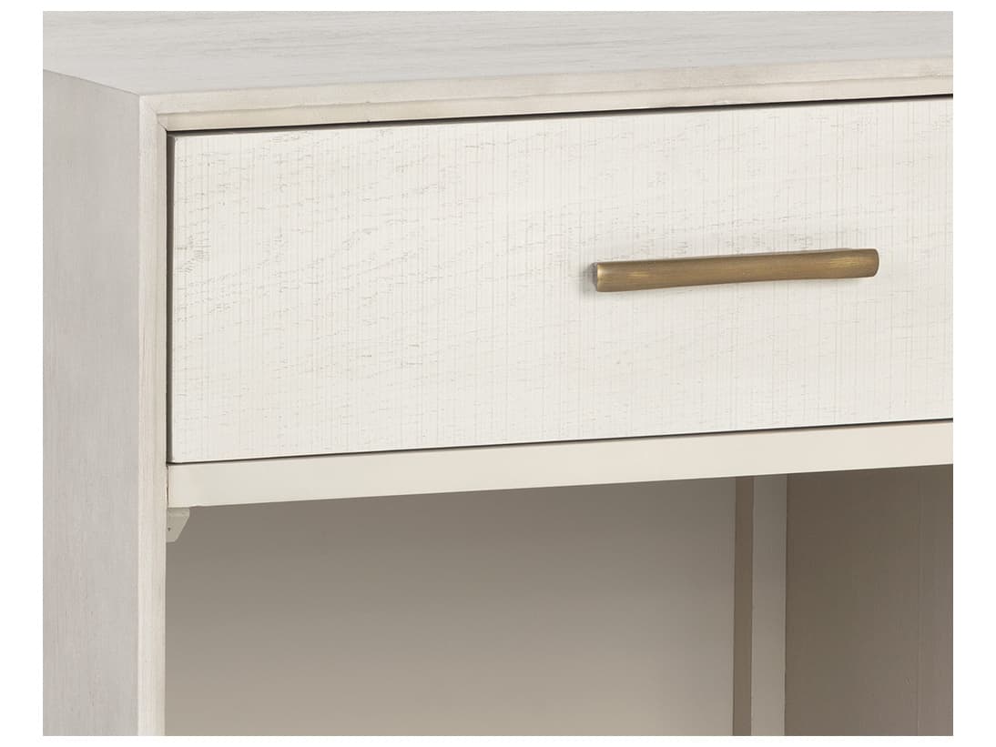Sunpan Valencia 1-Drawer Beige Oak Wood Nightstand