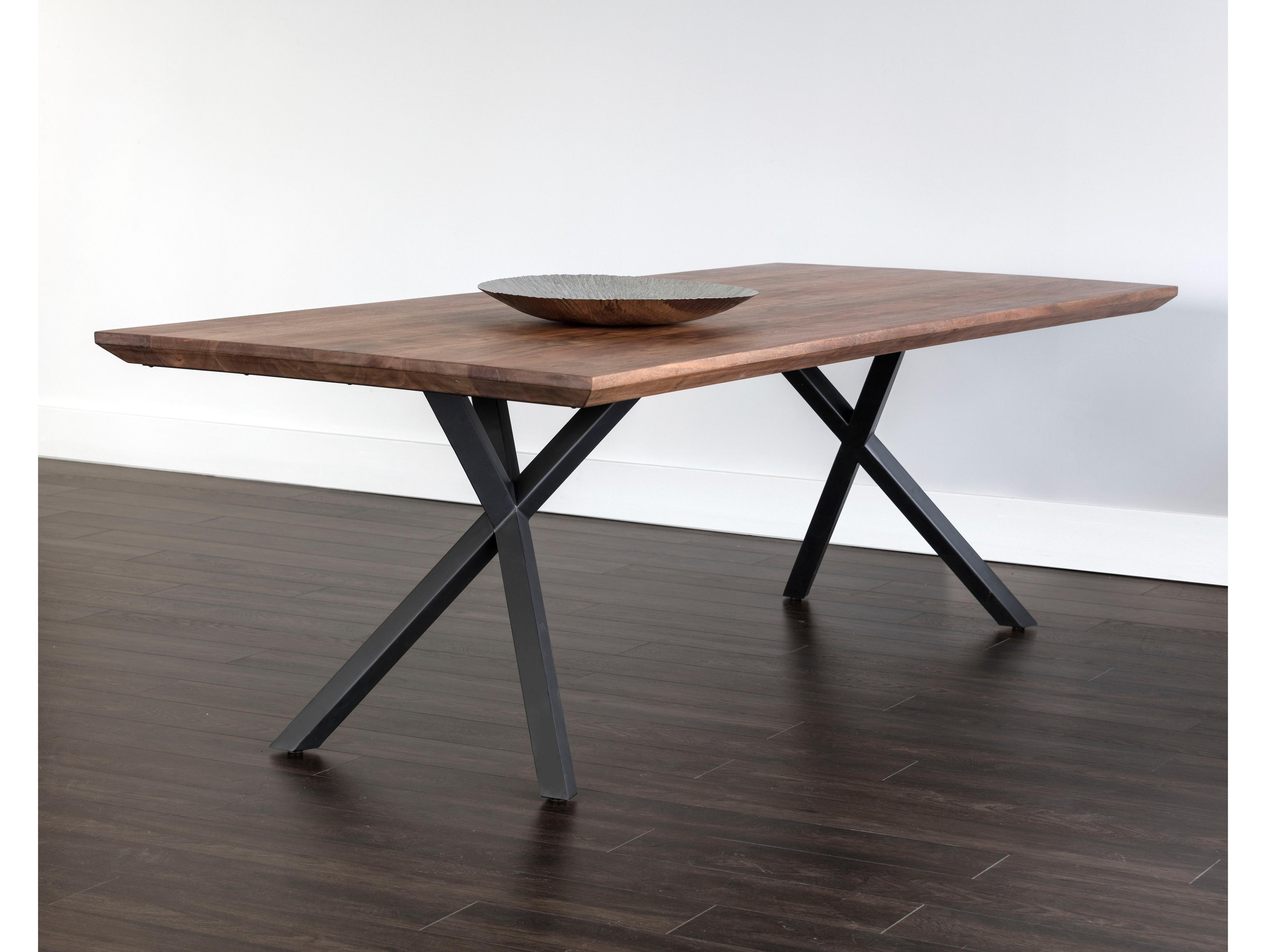 Sunpan Lark Rectangular Wood Black Dining Table