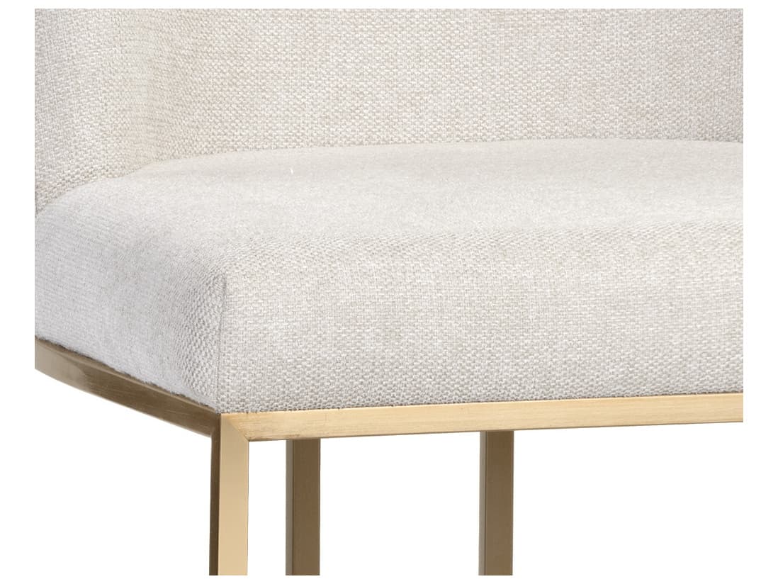 Sunpan Rayla Beige Upholstered Side Dining Chair