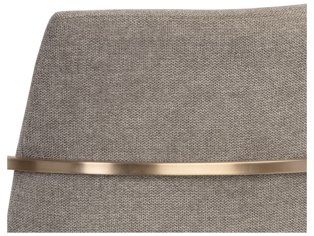 Sunpan Rayla Gray Upholstered Arm Dining Chair