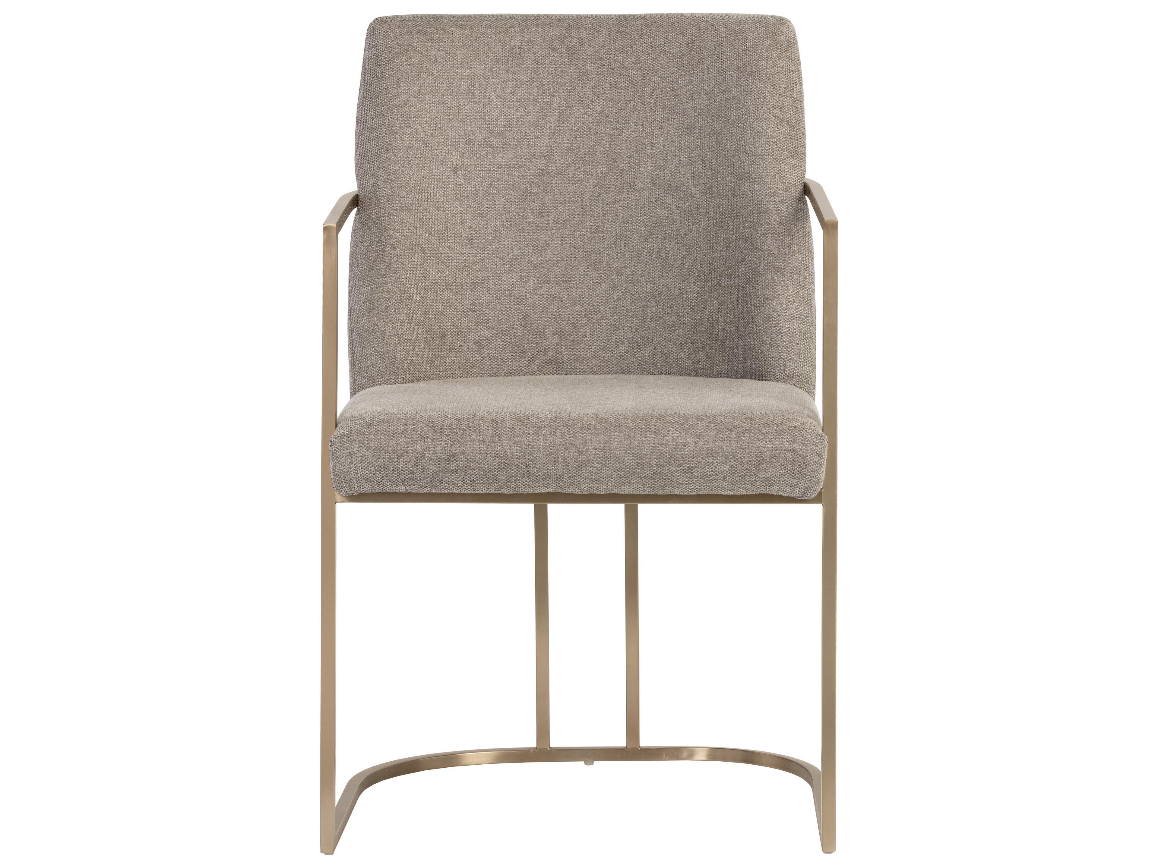 Sunpan Rayla Gray Upholstered Arm Dining Chair