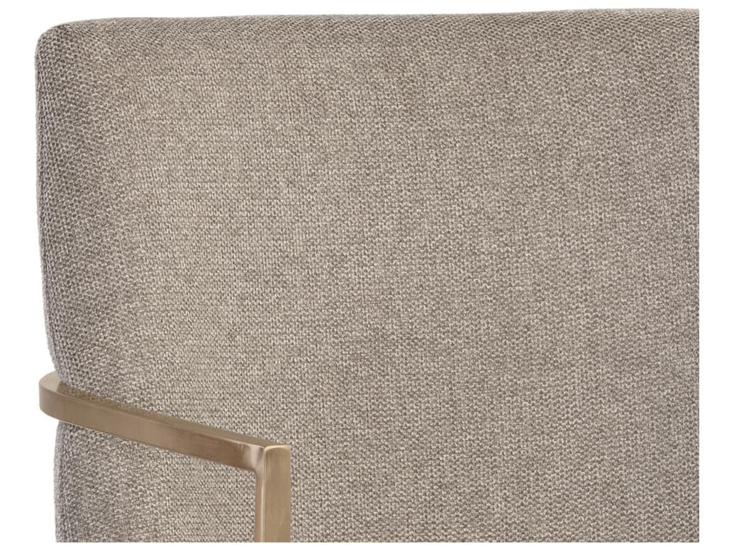 Sunpan Rayla Gray Upholstered Arm Dining Chair