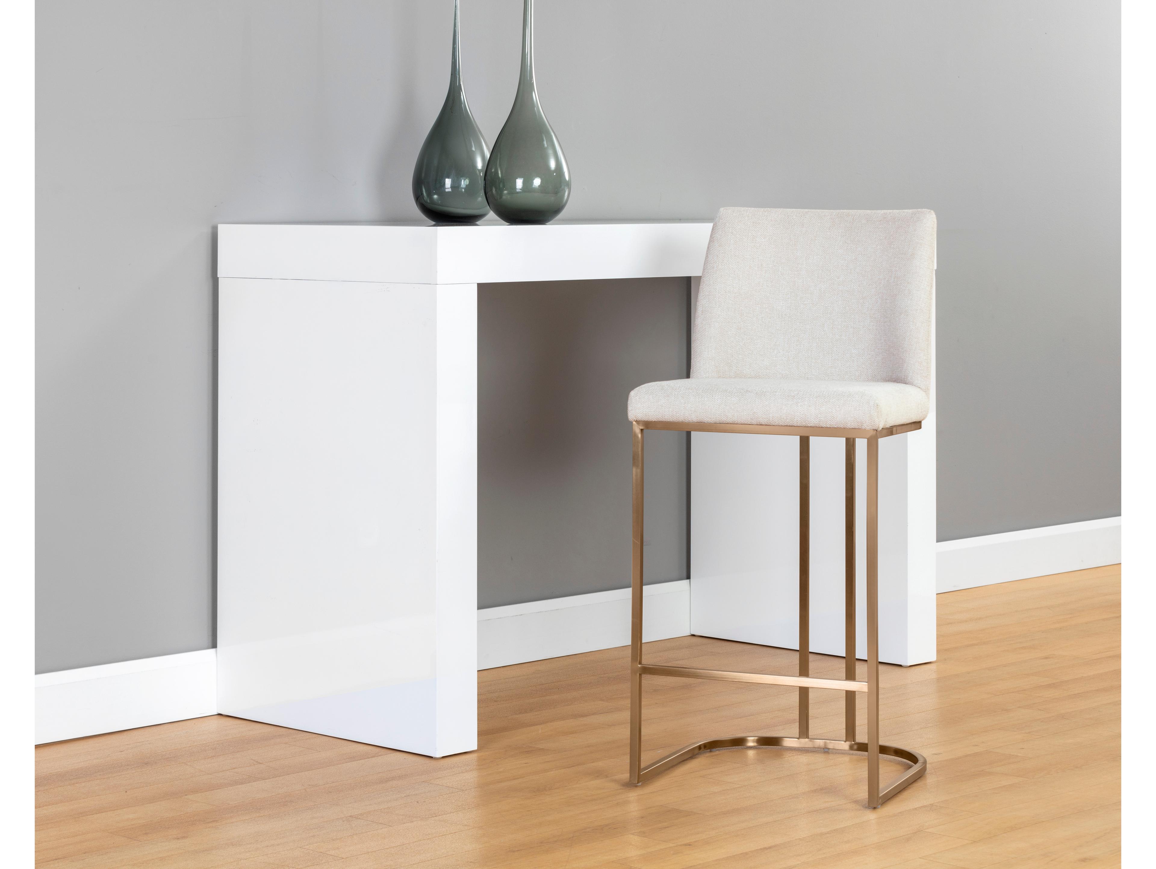 Sunpan Rayla Belfast Oatmeal Upholstered Bar Stool