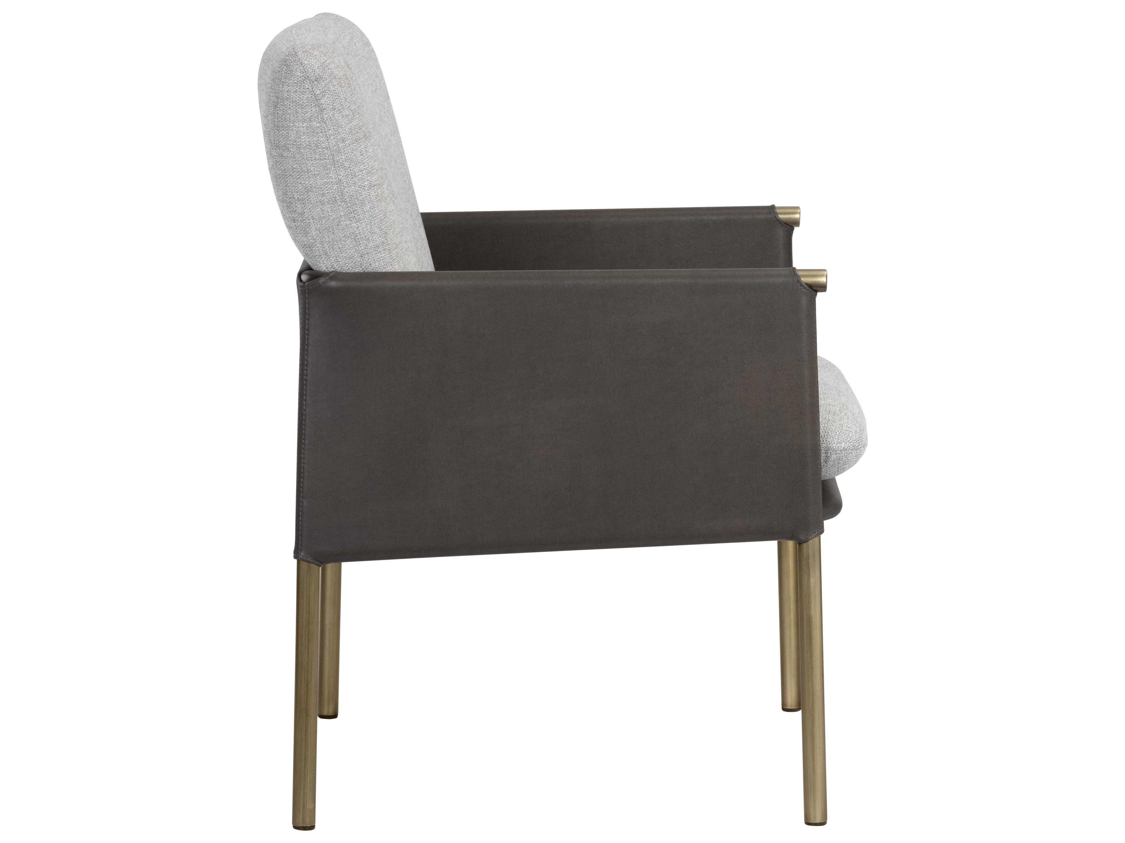 Sunpan Ikon Bellevue Gray Fabric Accent Chair